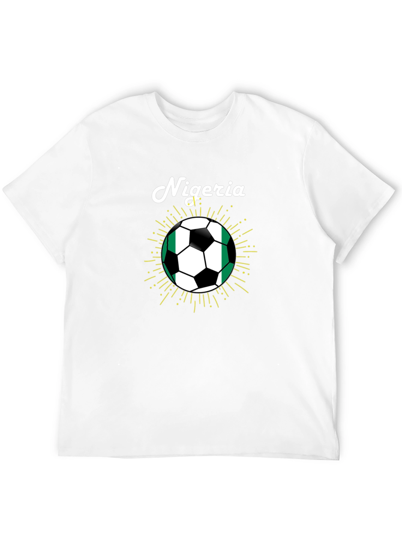 Nigeria Soccer Ball T-Shirt - Black