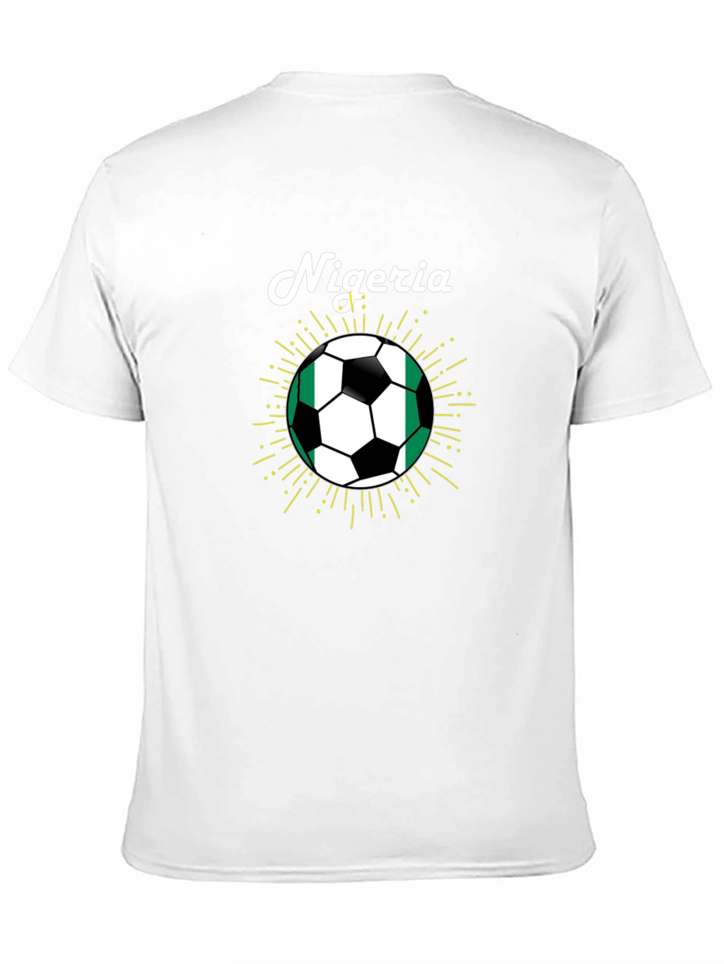 Nigeria Soccer Ball T-Shirt - Black
