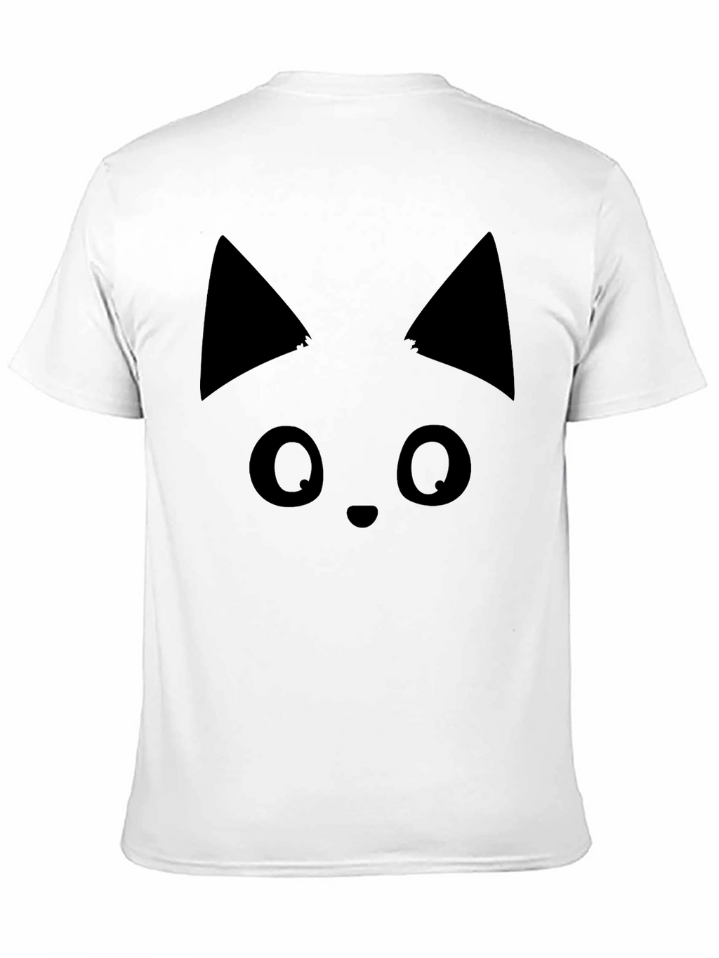 Black Cat Face T-Shirt - Soft Cotton Tee