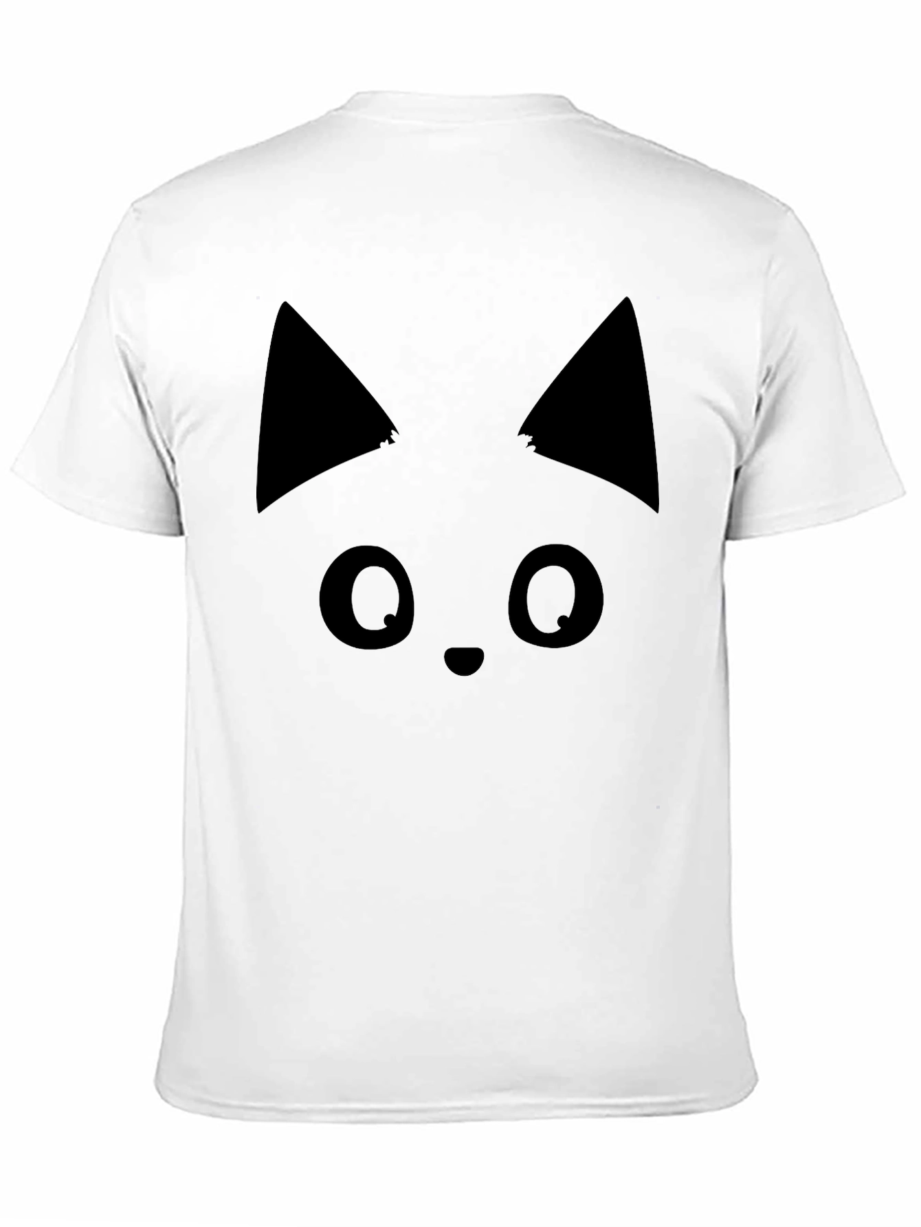 Black Cat Face T-Shirt - Soft Cotton Tee
