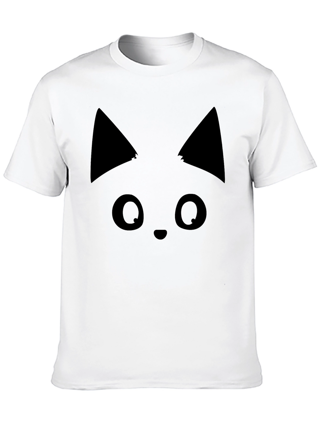 Black Cat Face T-Shirt - Soft Cotton Tee