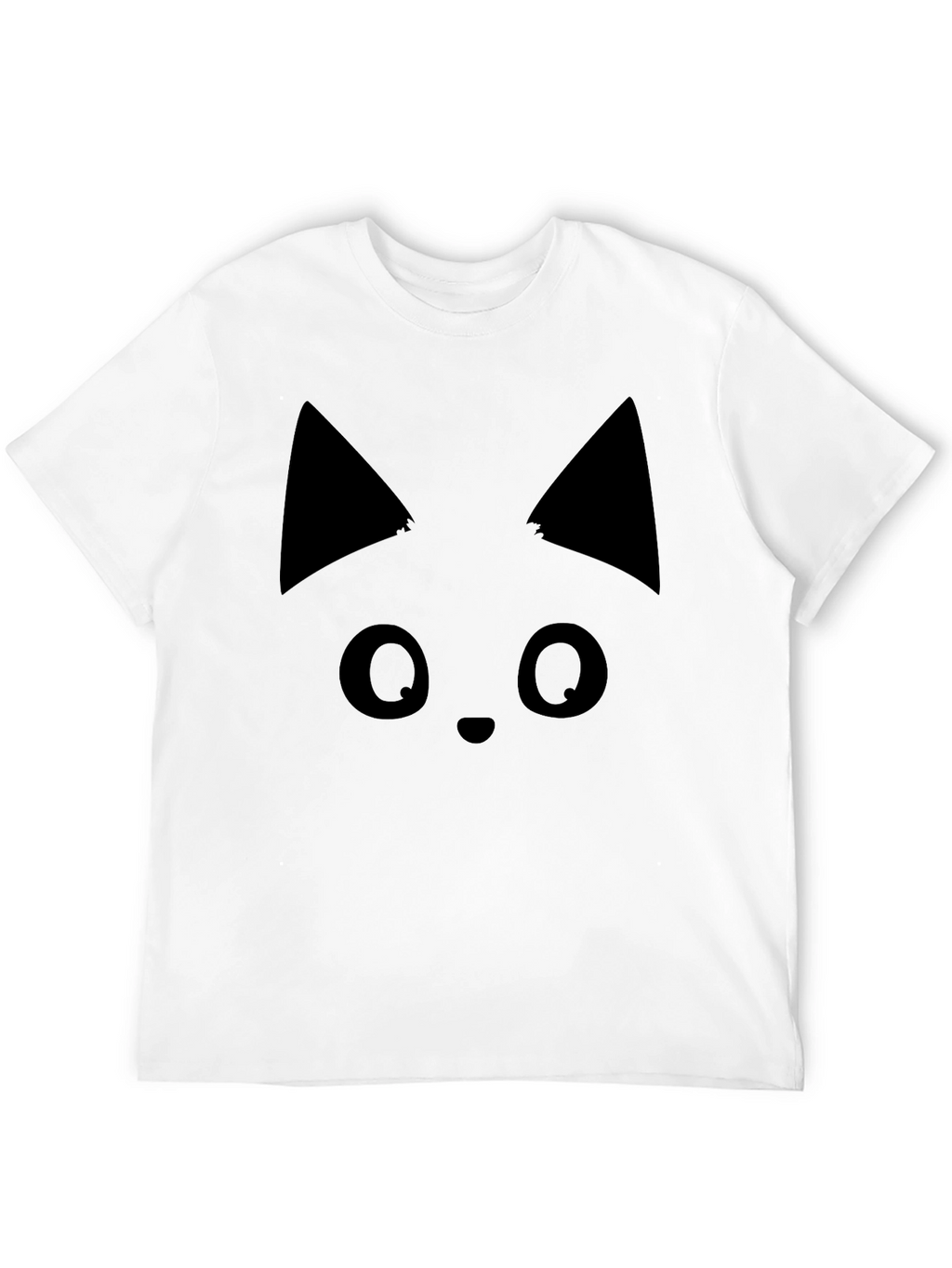 Black Cat Face T-Shirt - Soft Cotton Tee