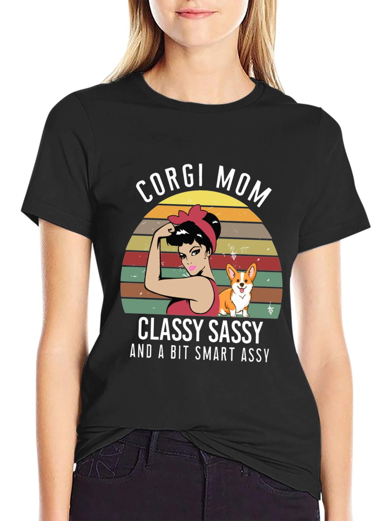 Corgi Mom T-Shirt - Classy Sassy Smart Assy