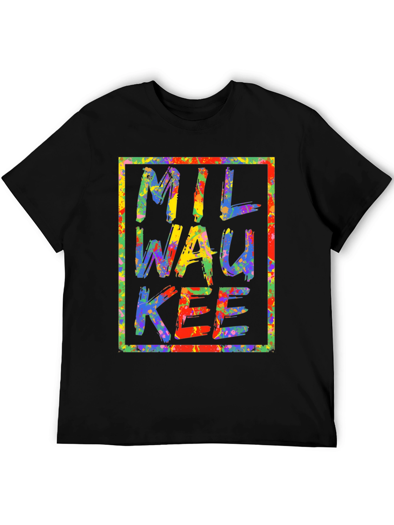 Milwaukee Splatter Paint Graphic Tee - Unique City Pride