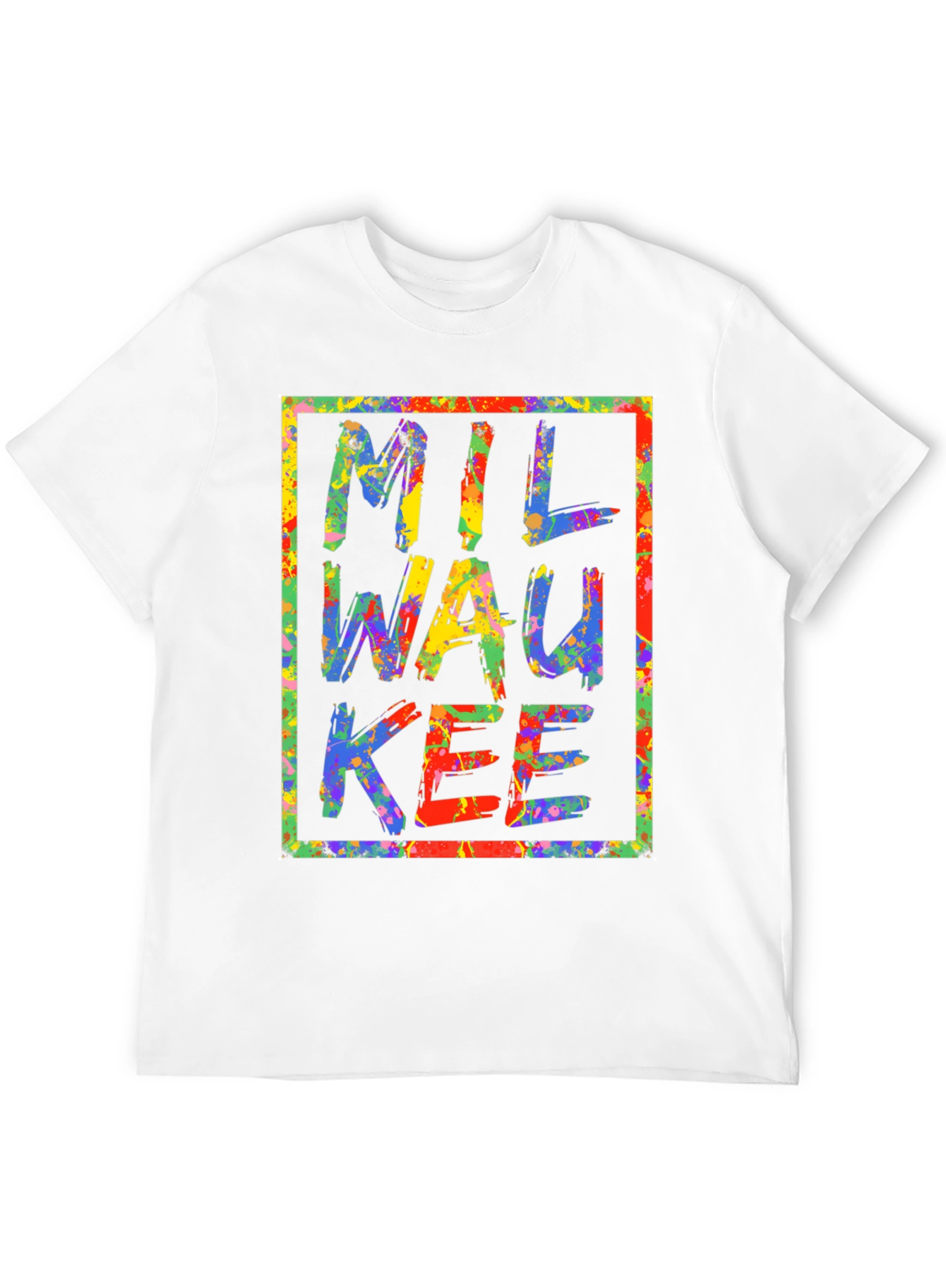 Milwaukee Splatter Paint Graphic Tee - Unique City Pride
