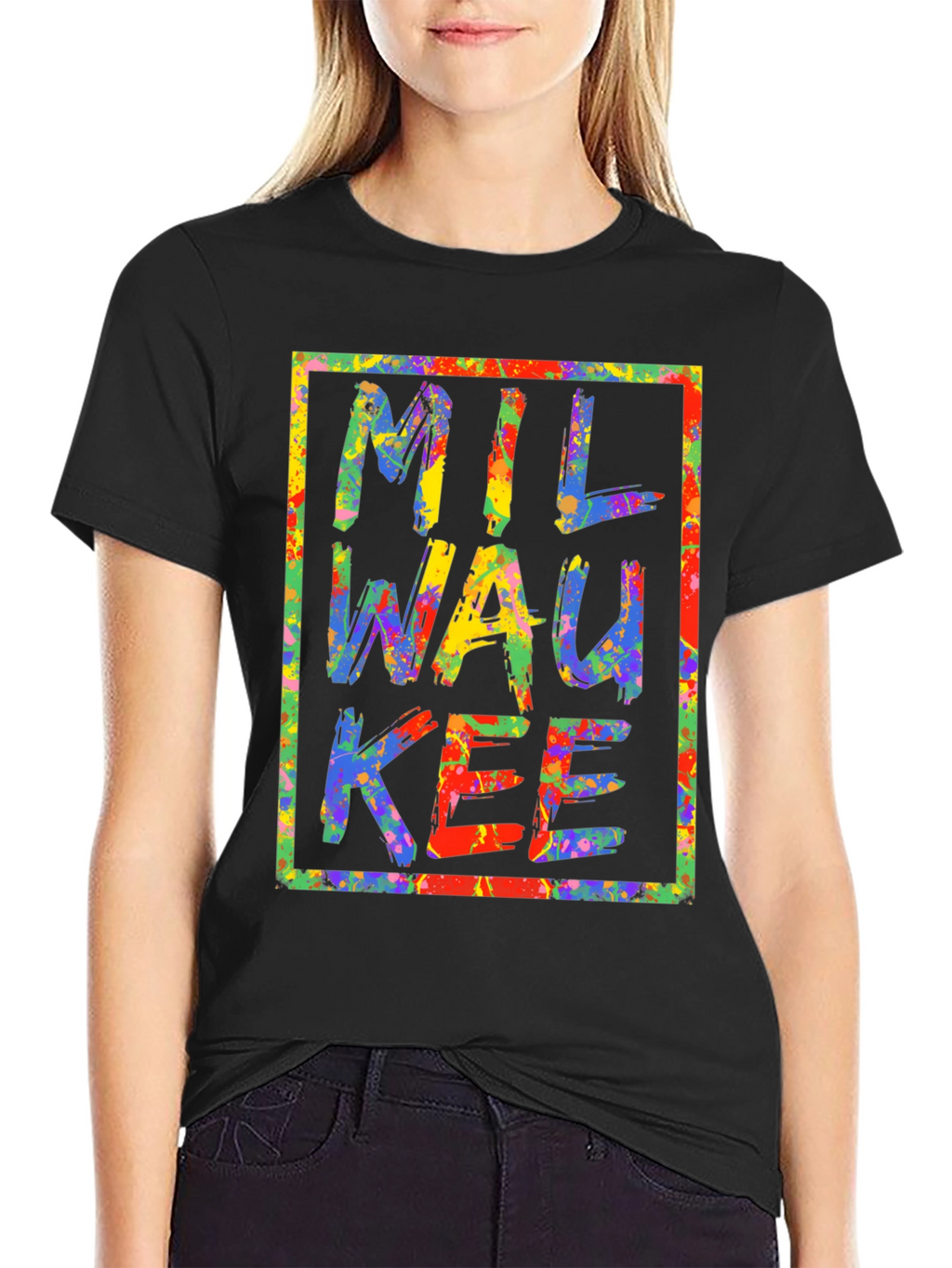 Milwaukee Splatter Paint Graphic Tee - Unique City Pride