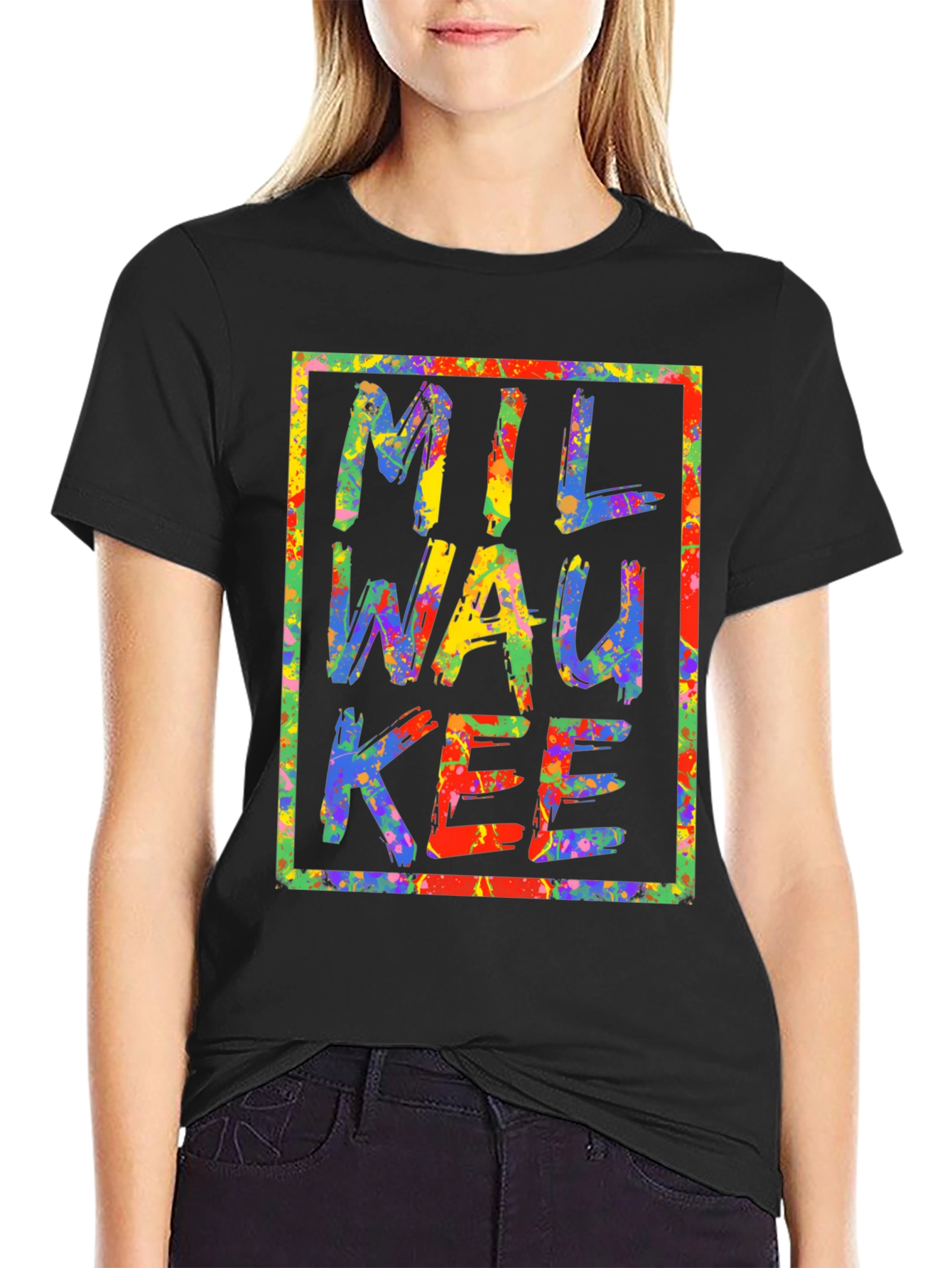 Milwaukee Splatter Paint Graphic Tee - Unique City Pride