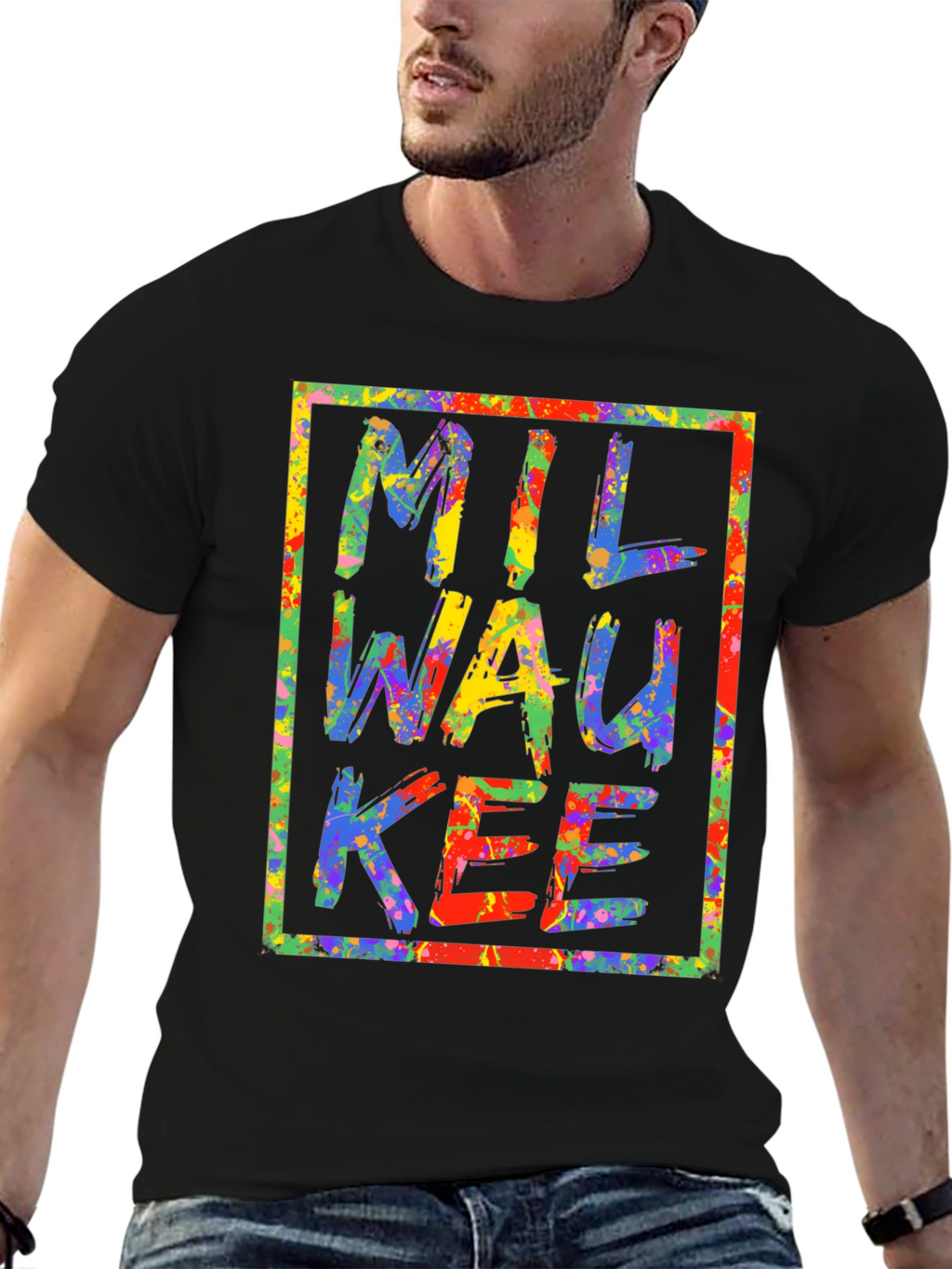 Milwaukee Splatter Paint Graphic Tee - Unique City Pride