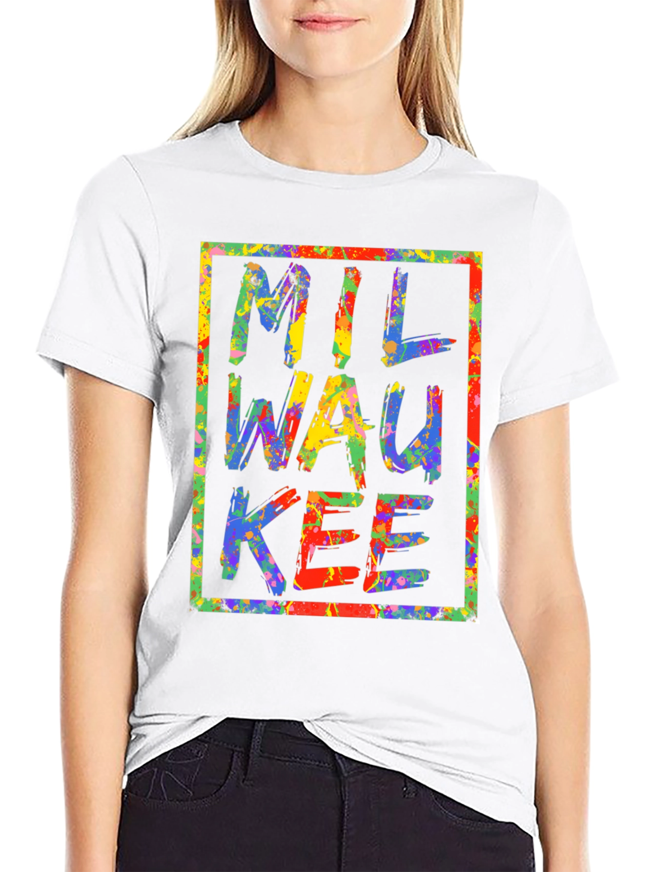 Milwaukee Splatter Paint Graphic Tee - Unique City Pride