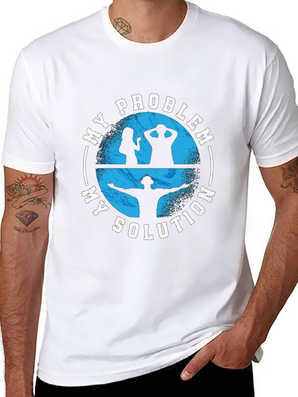 My Problem My Solution Black Graphic T-Shirt