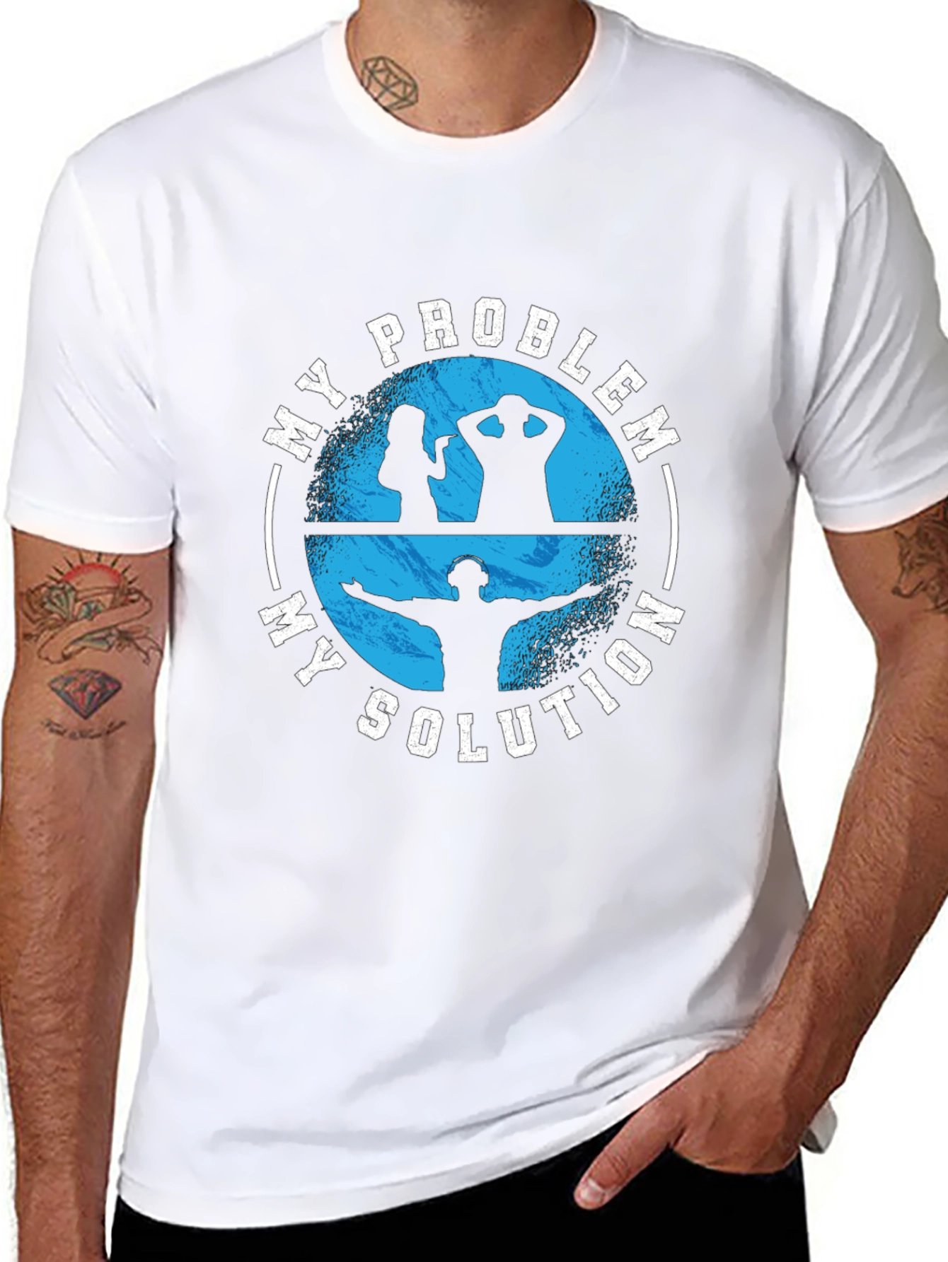 My Problem My Solution Black Graphic T-Shirt