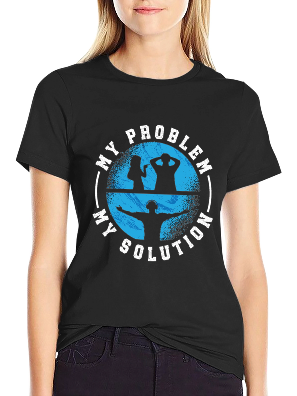 My Problem My Solution Black Graphic T-Shirt