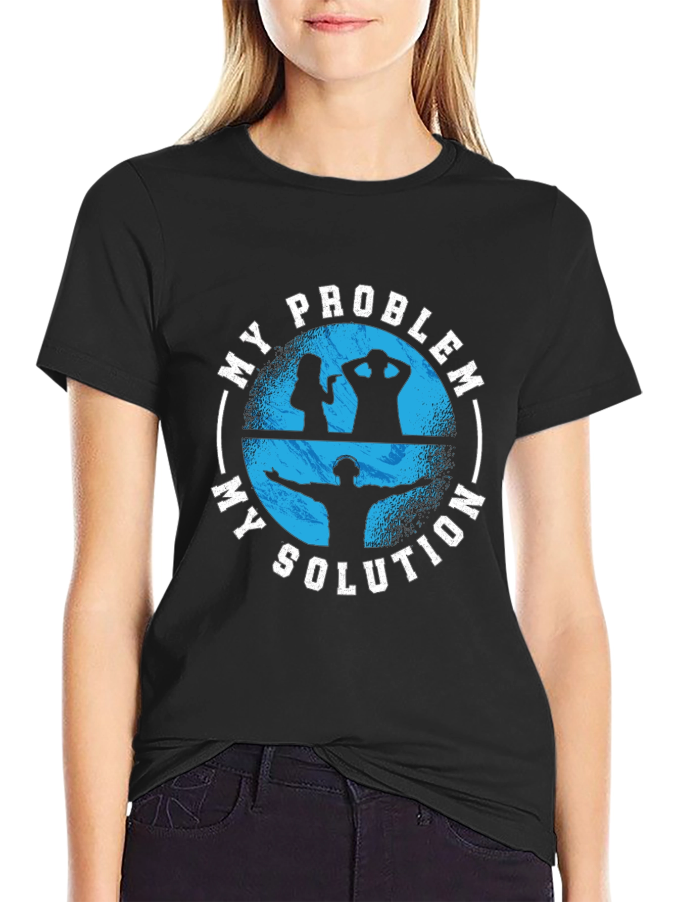 My Problem My Solution Black Graphic T-Shirt