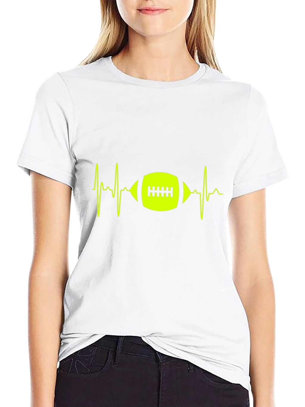 Football Heartbeat Graphic Tee