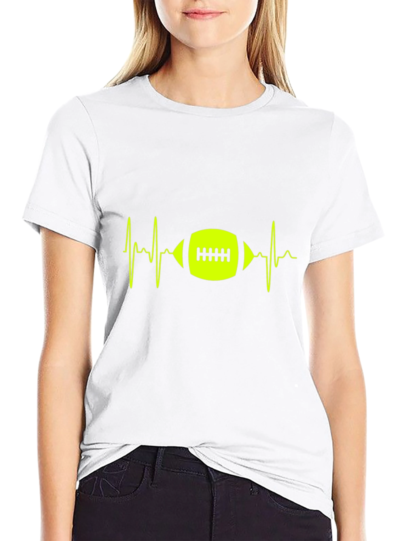 Football Heartbeat Graphic Tee