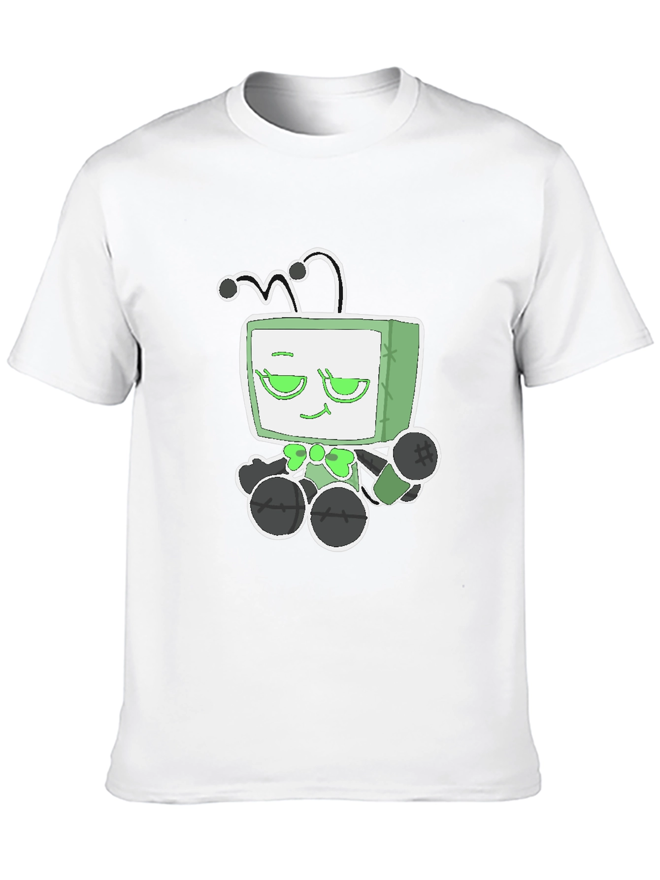 Funky Alien TV Head Graphic Tee - Black