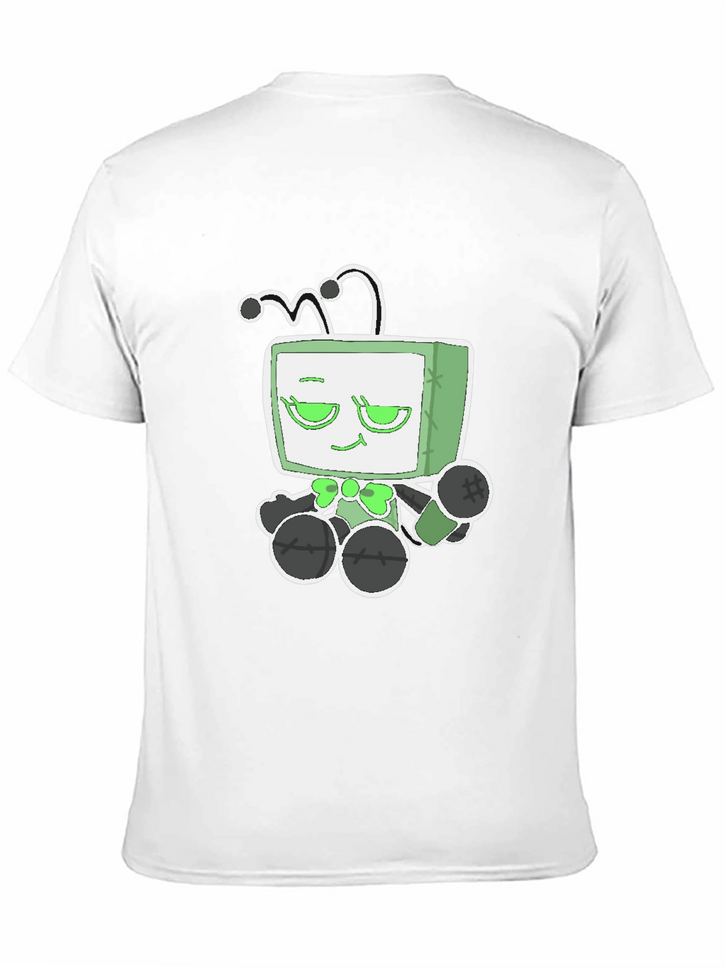 Funky Alien TV Head Graphic Tee - Black