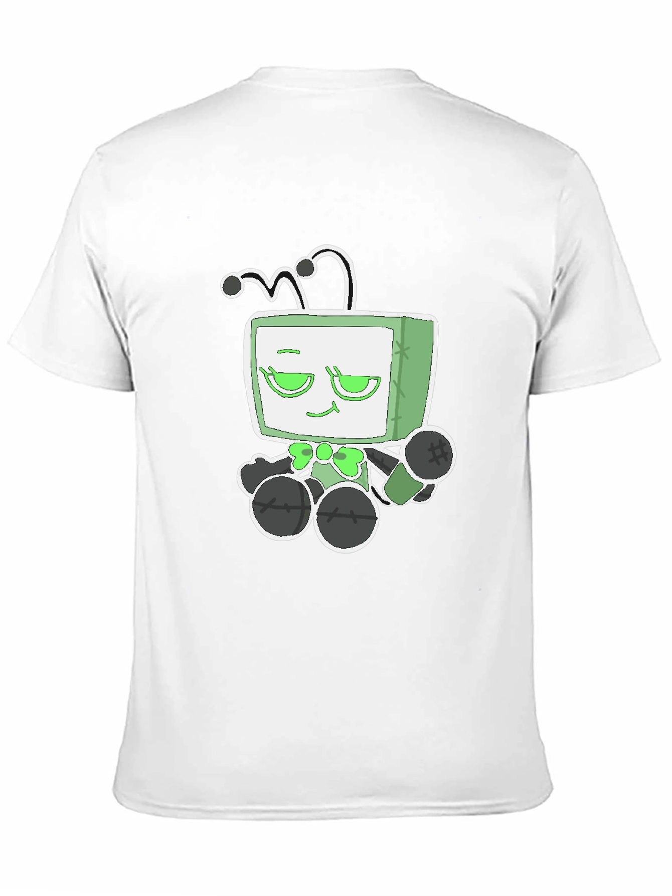Funky Alien TV Head Graphic Tee - Black