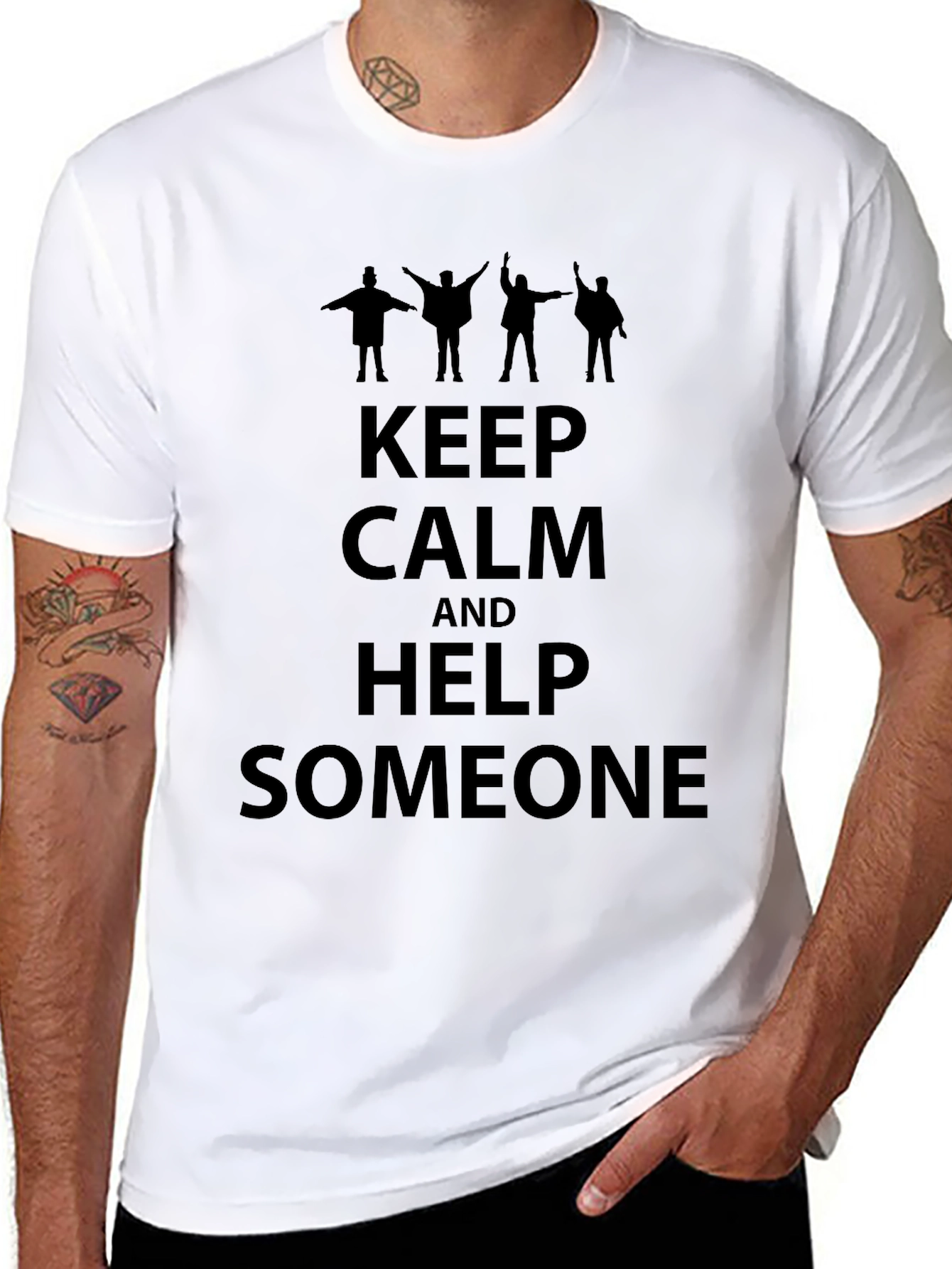 Keep Calm and Help Someone Graphic Tee