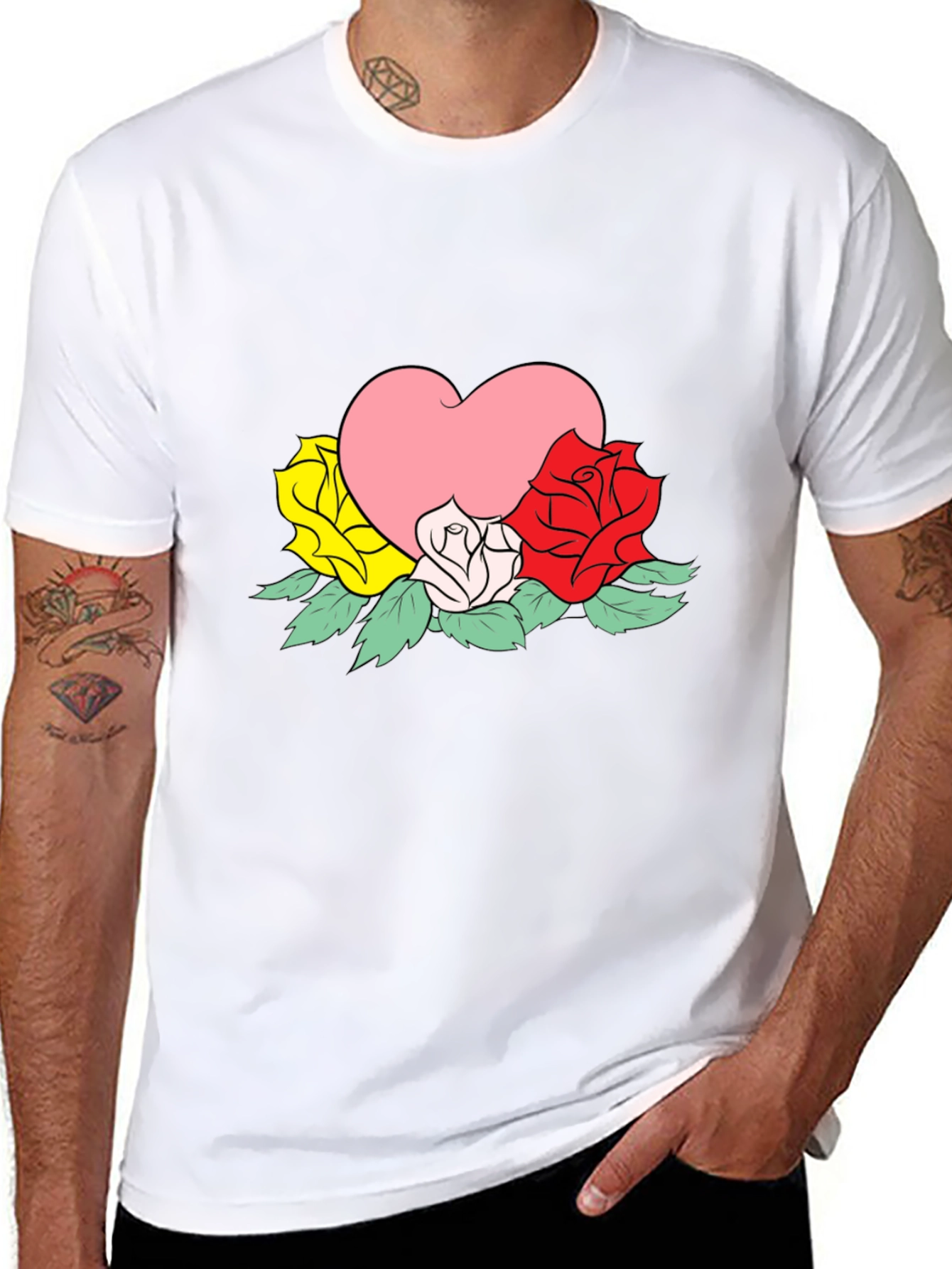 Heart & Roses Graphic Tee