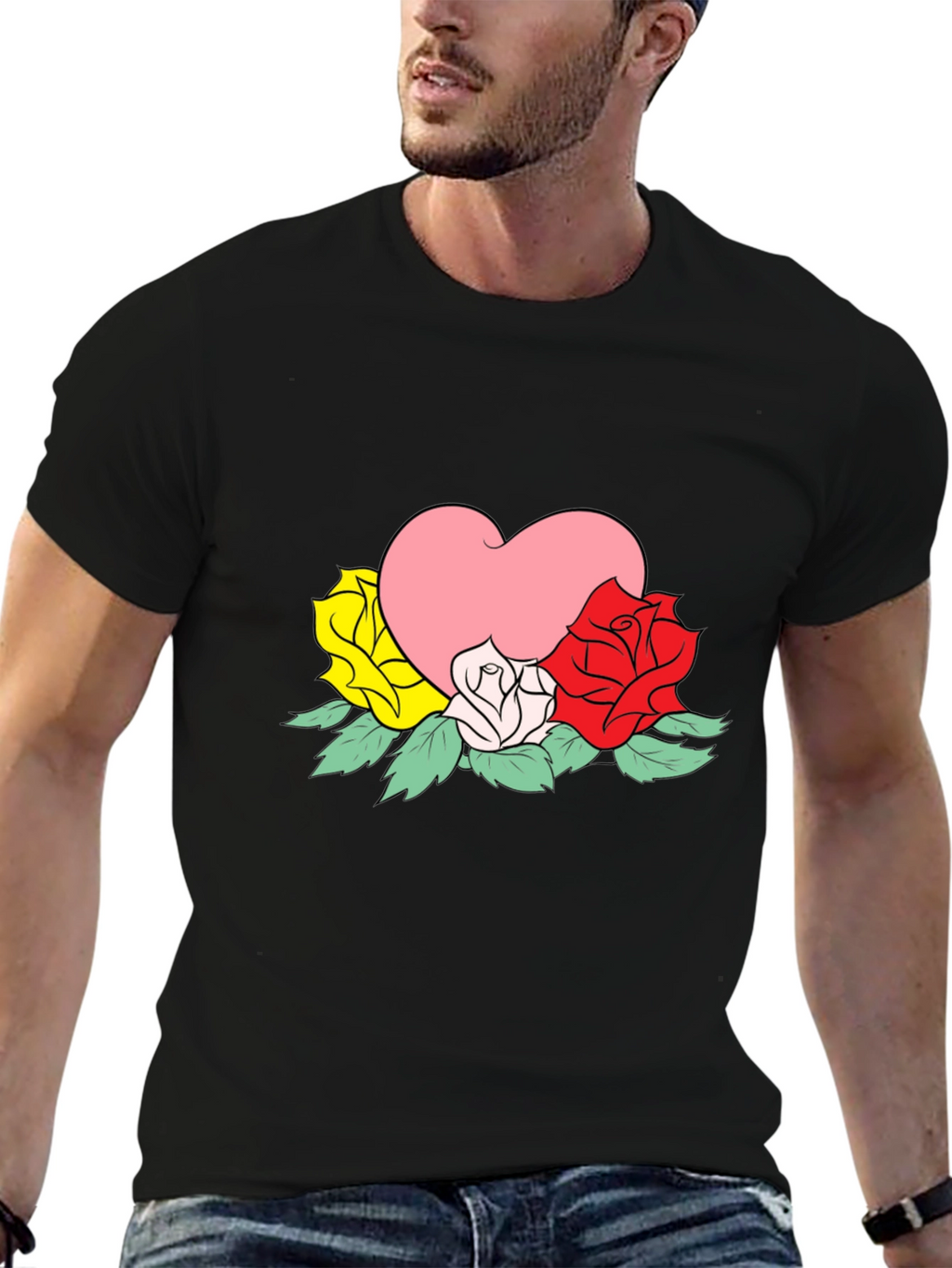 Heart & Roses Graphic Tee