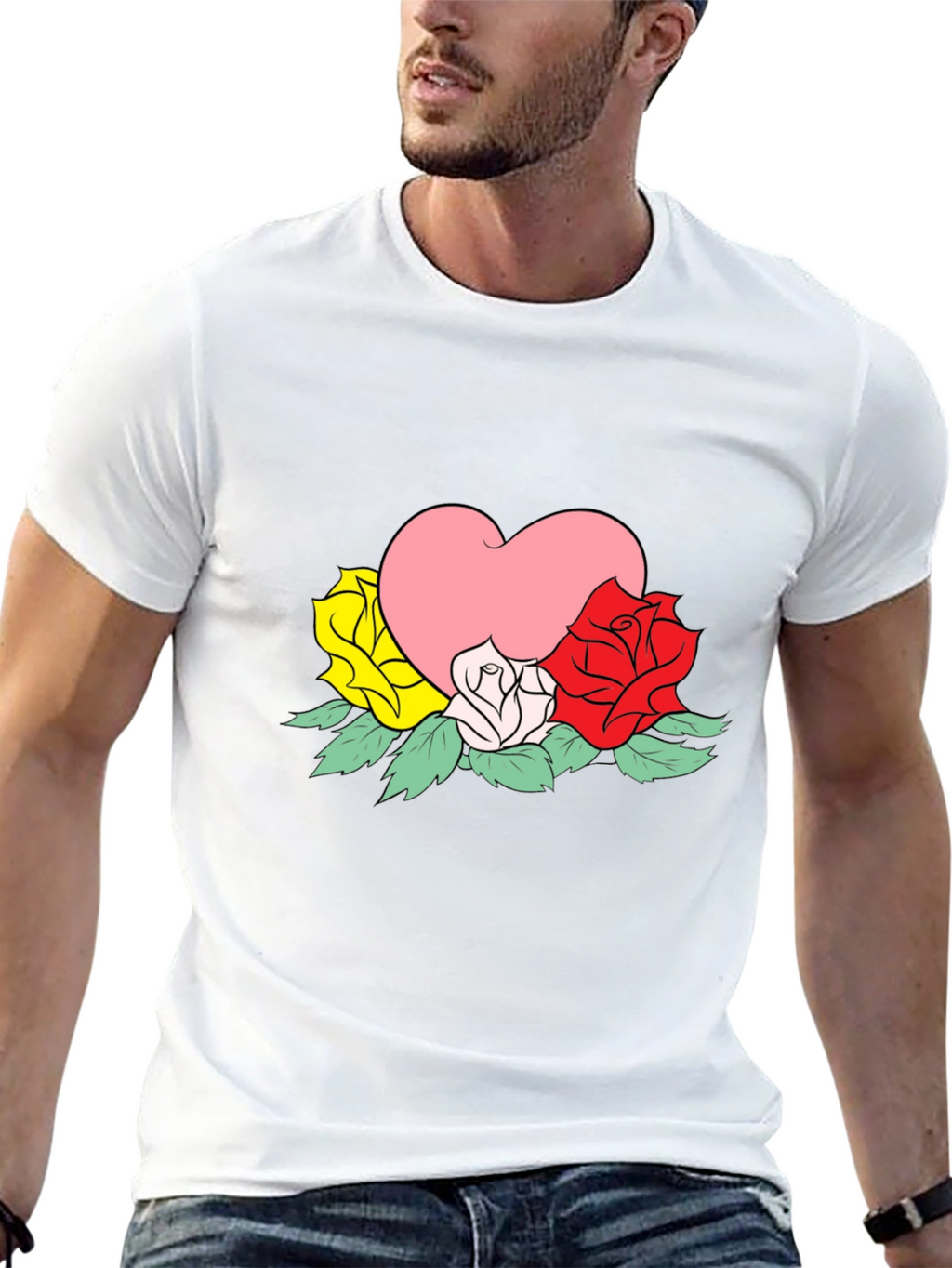 Heart & Roses Graphic Tee