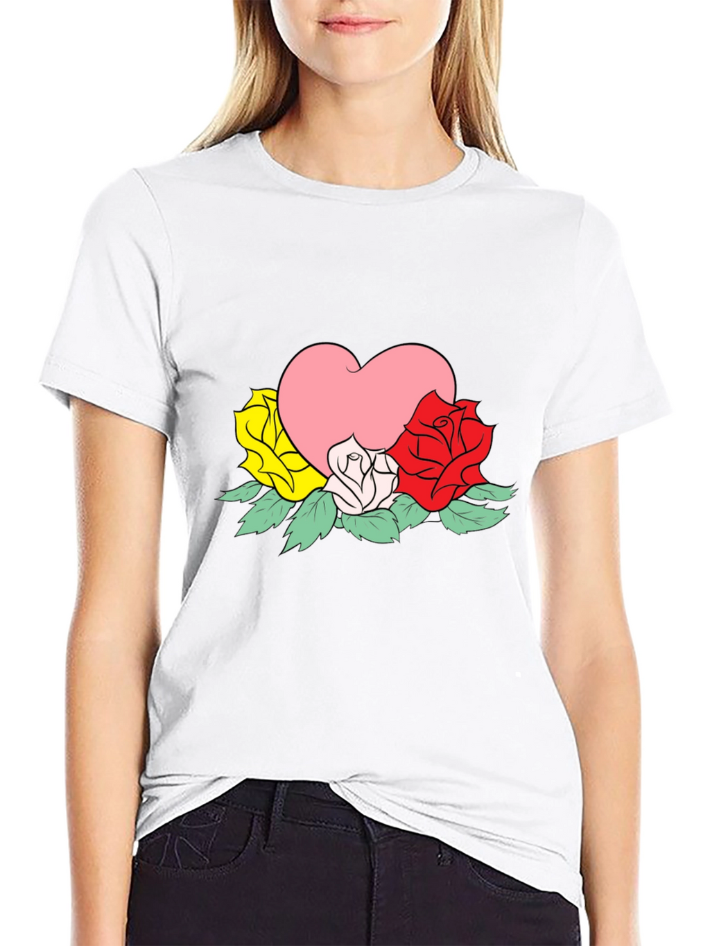 Heart & Roses Graphic Tee