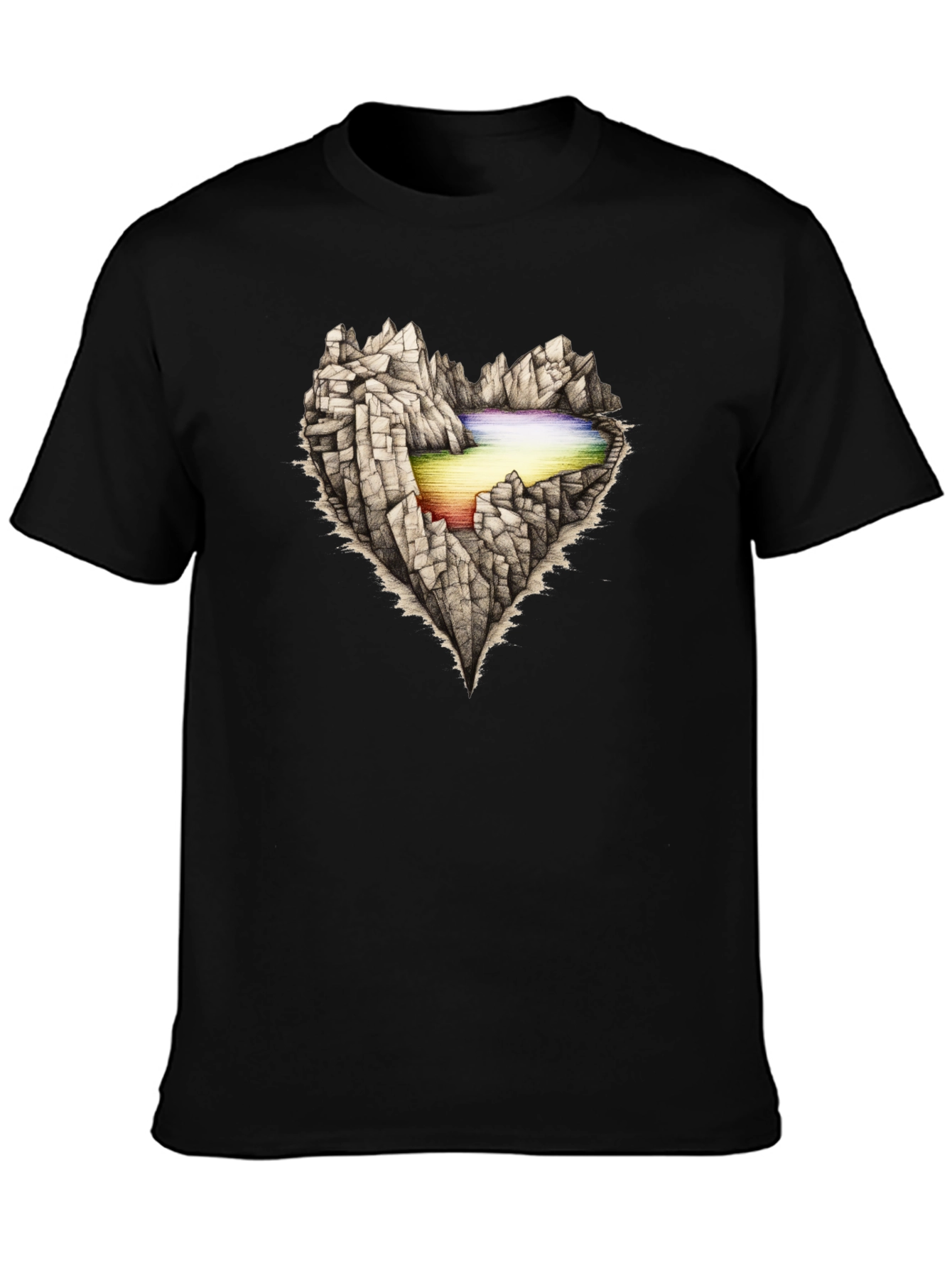 Mountain Heart Graphic Tee - Black
