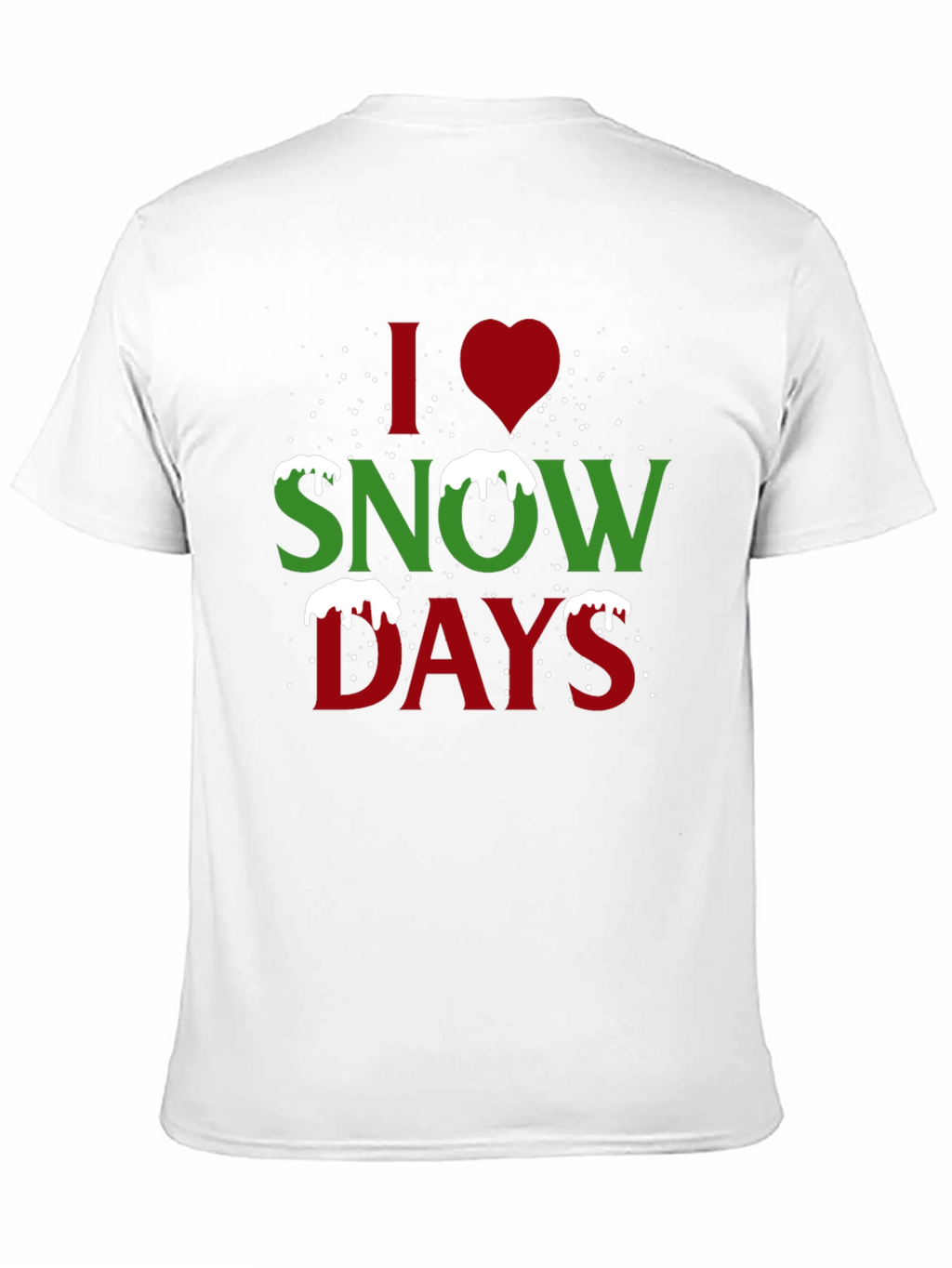 I Heart Snow Days Black T-Shirt