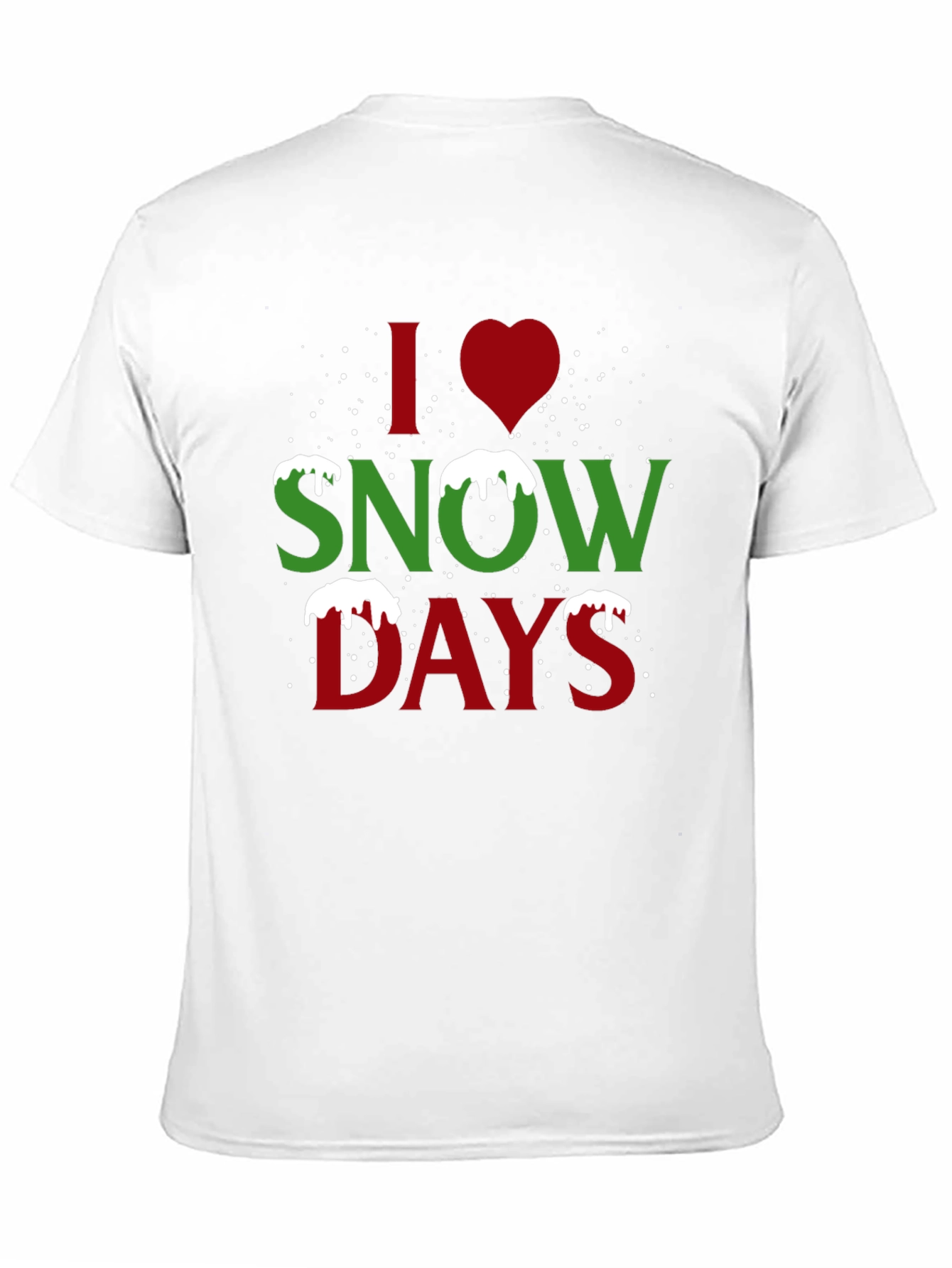 I Heart Snow Days Black T-Shirt