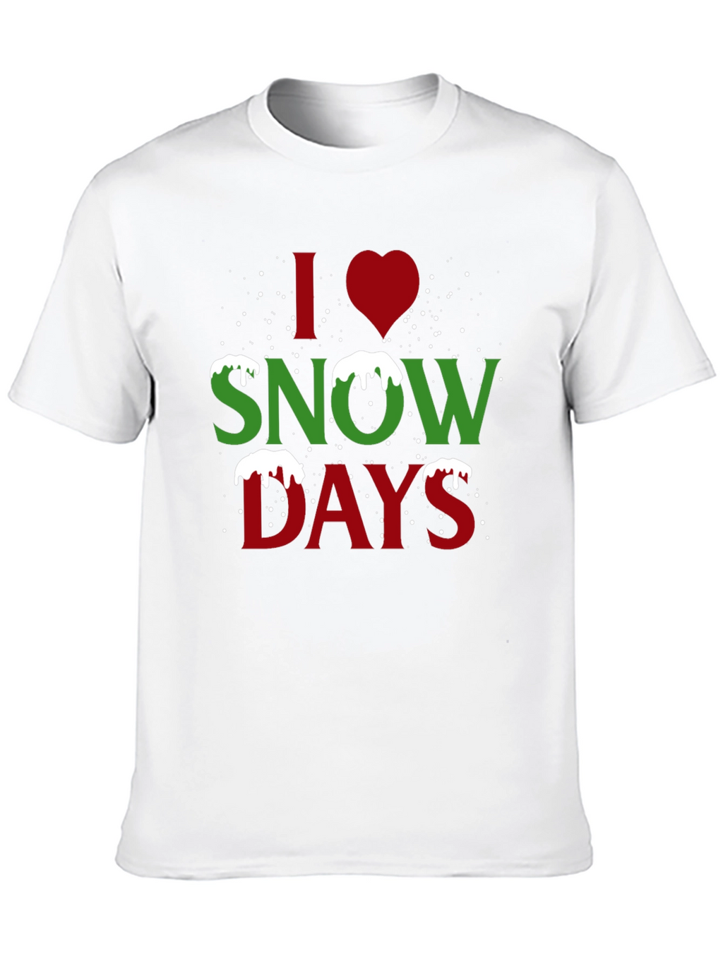 I Heart Snow Days Black T-Shirt
