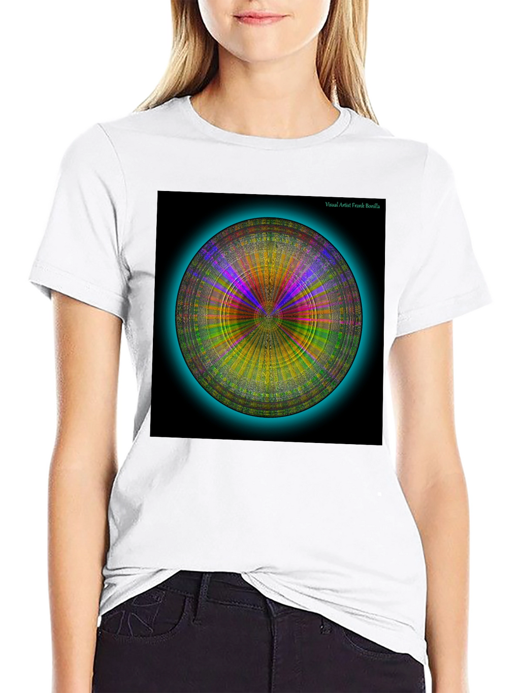 Psychedelic Circle Graphic Tee - Modern Art Shirt