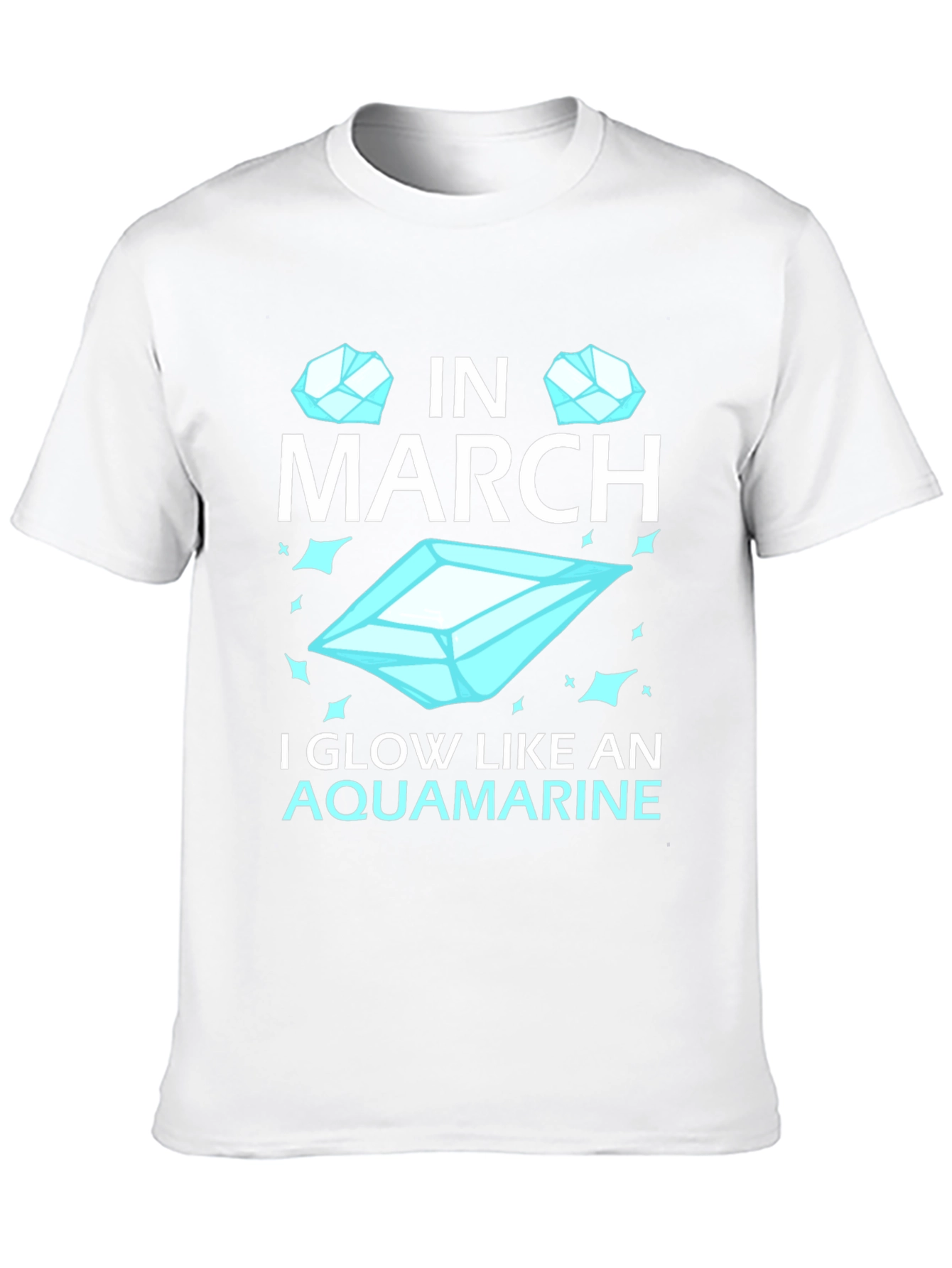 March Aquamarine Birthday T-Shirt