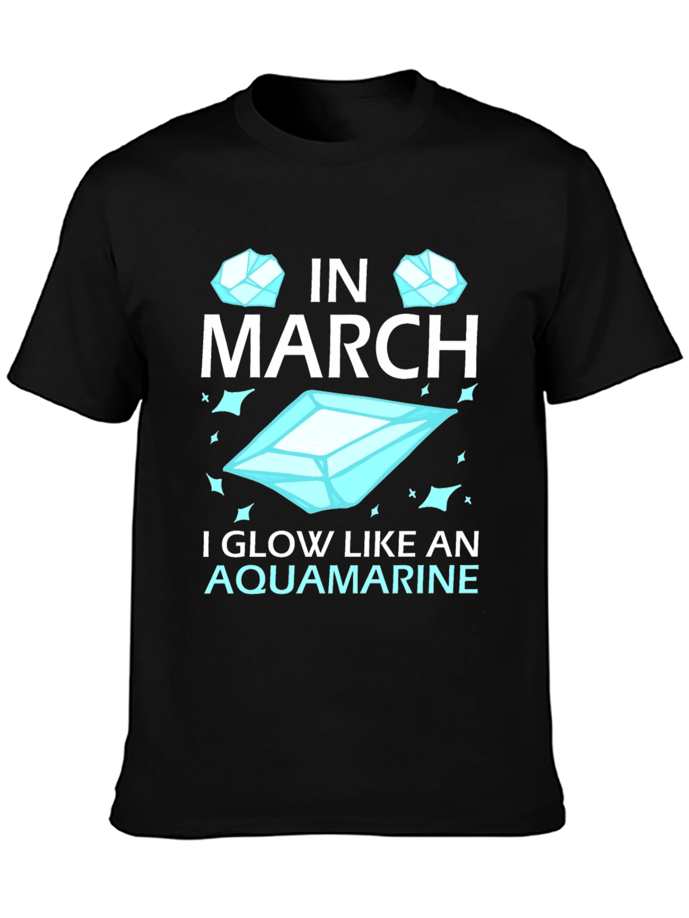 March Aquamarine Birthday T-Shirt