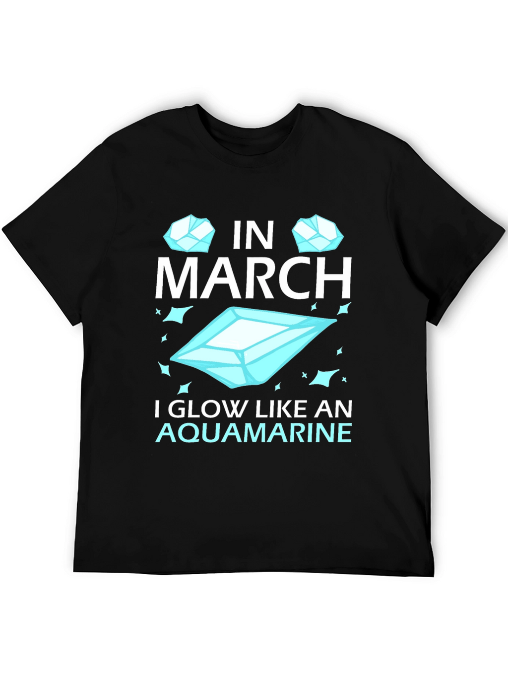 March Aquamarine Birthday T-Shirt