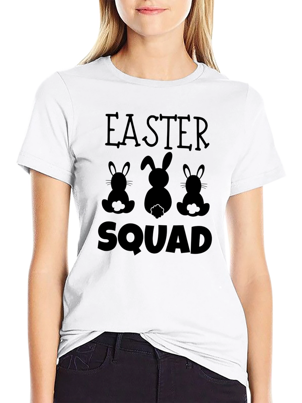 Easter Squad Bunny T-Shirt - Black