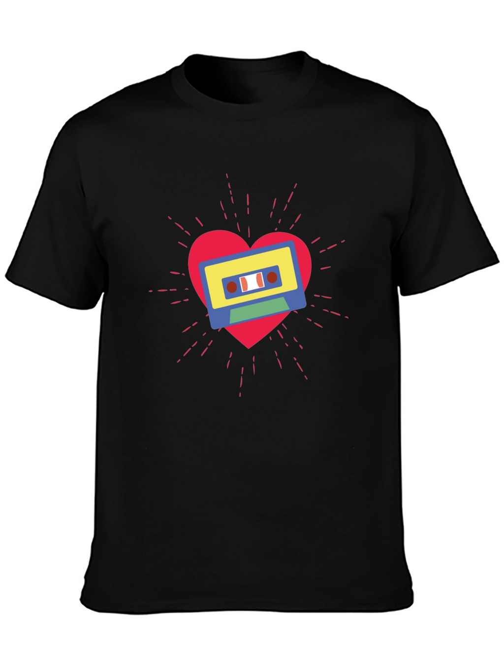 Retro Cassette Heartbeat T-Shirt