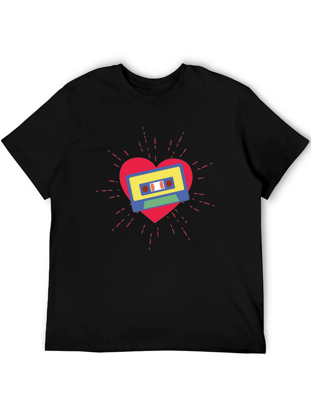 Retro Cassette Heartbeat T-Shirt