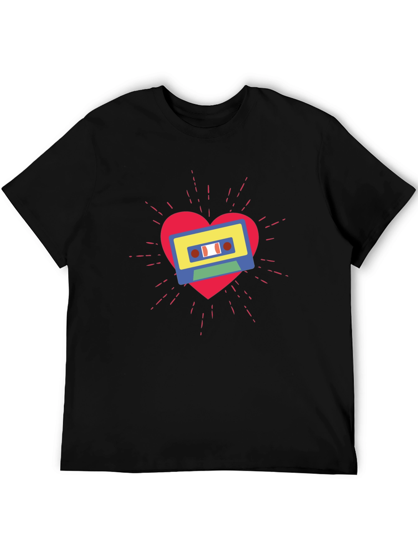 Retro Cassette Heartbeat T-Shirt