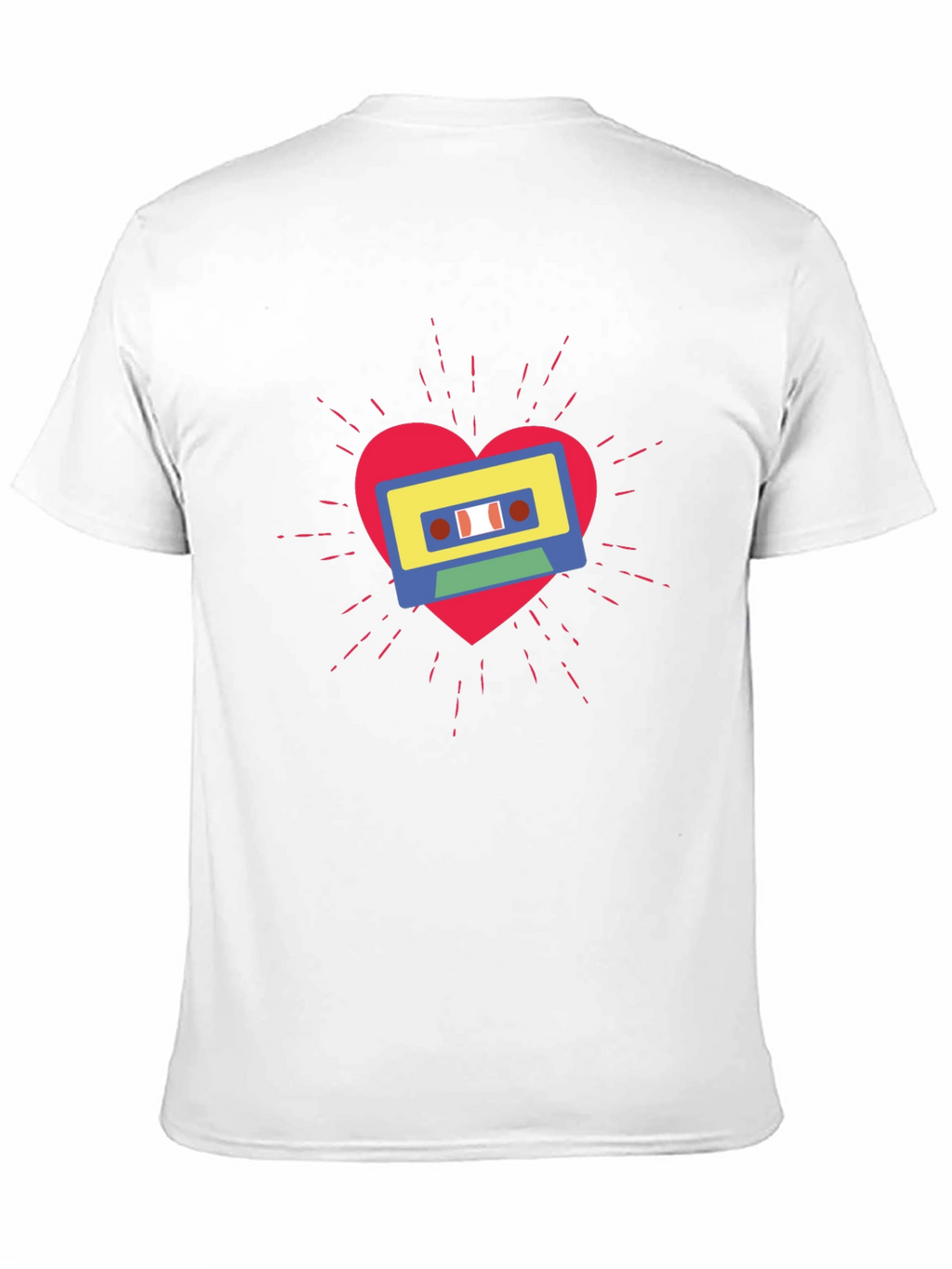 Retro Cassette Heartbeat T-Shirt