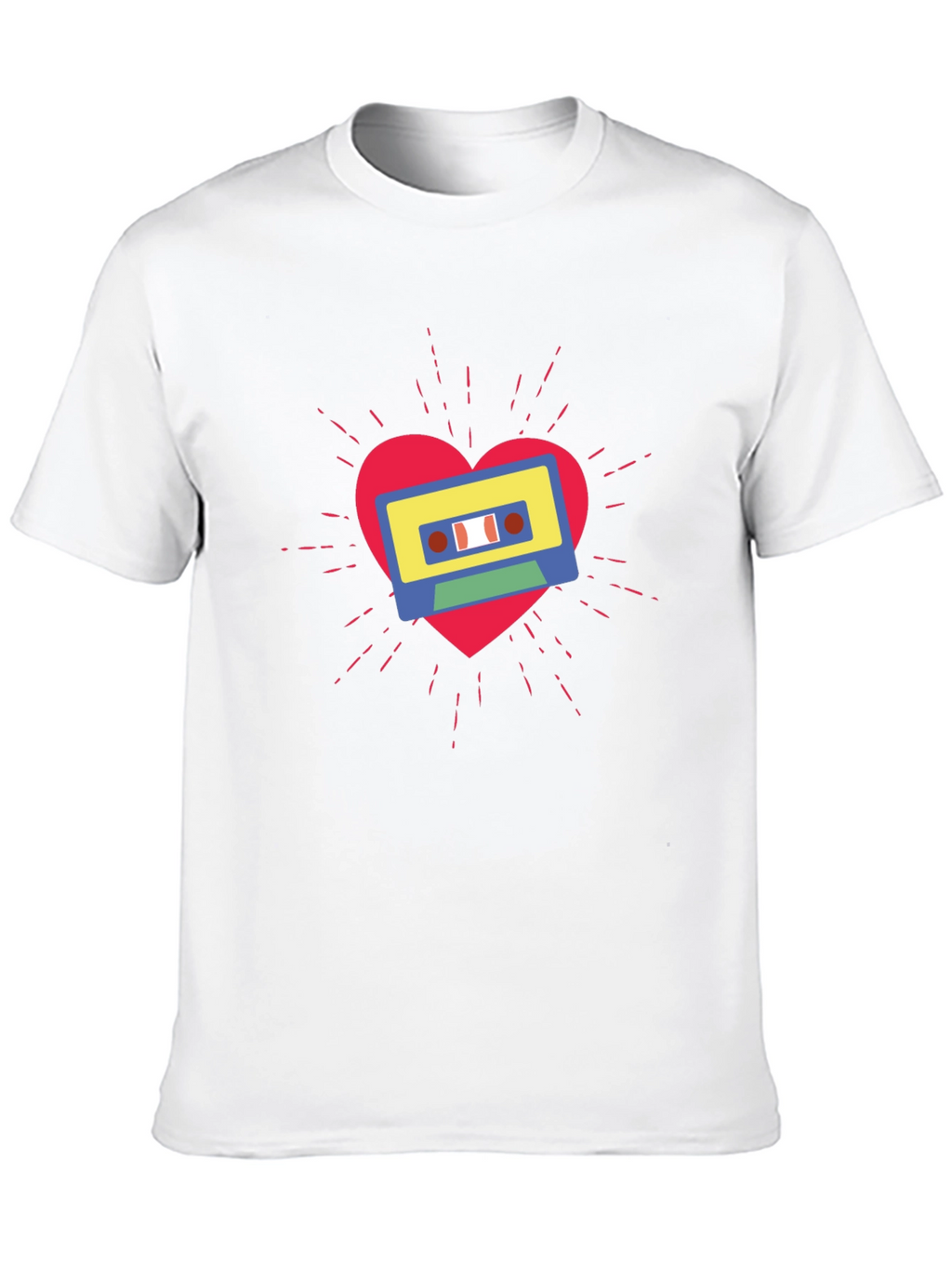 Retro Cassette Heartbeat T-Shirt