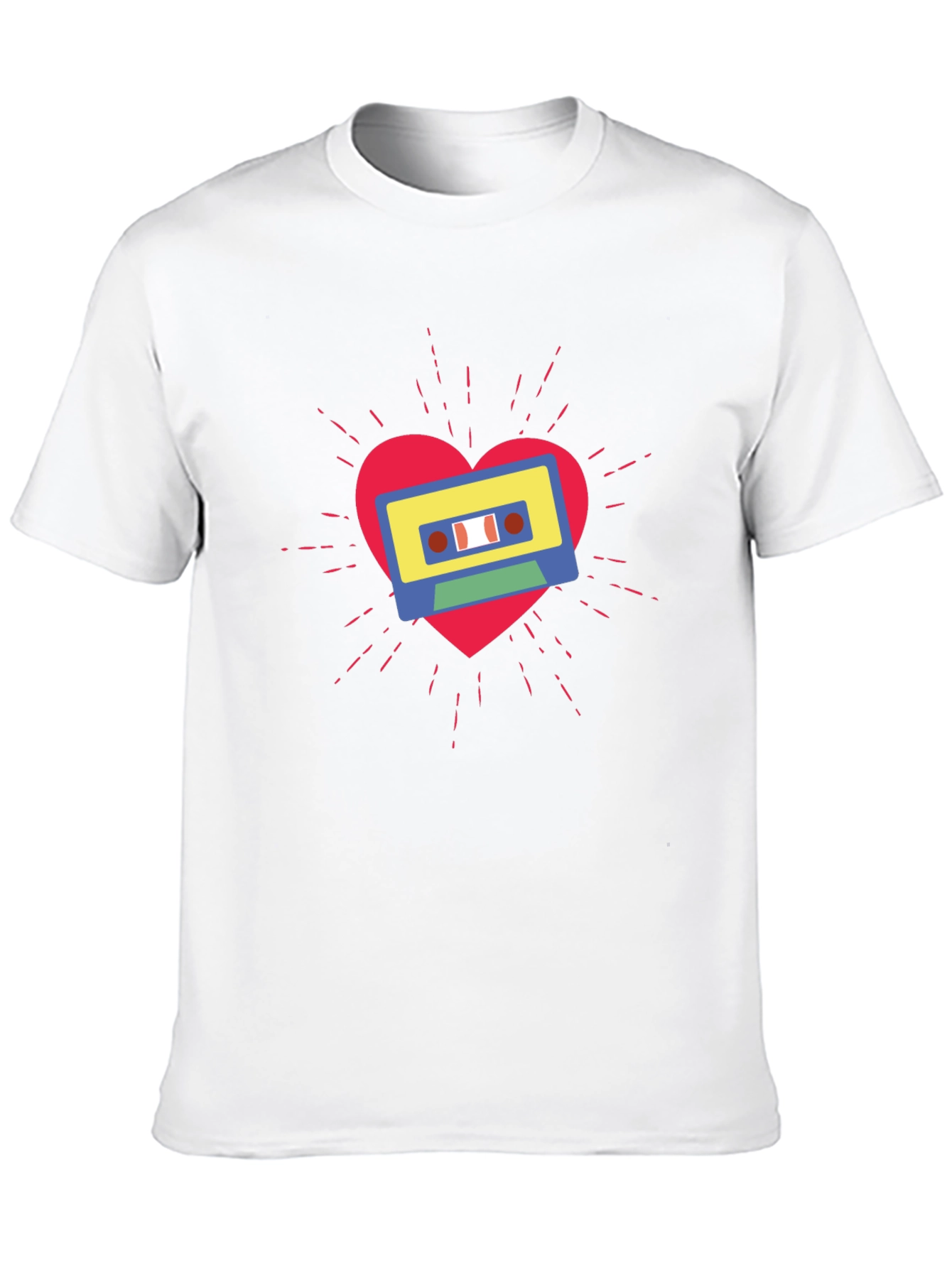 Retro Cassette Heartbeat T-Shirt
