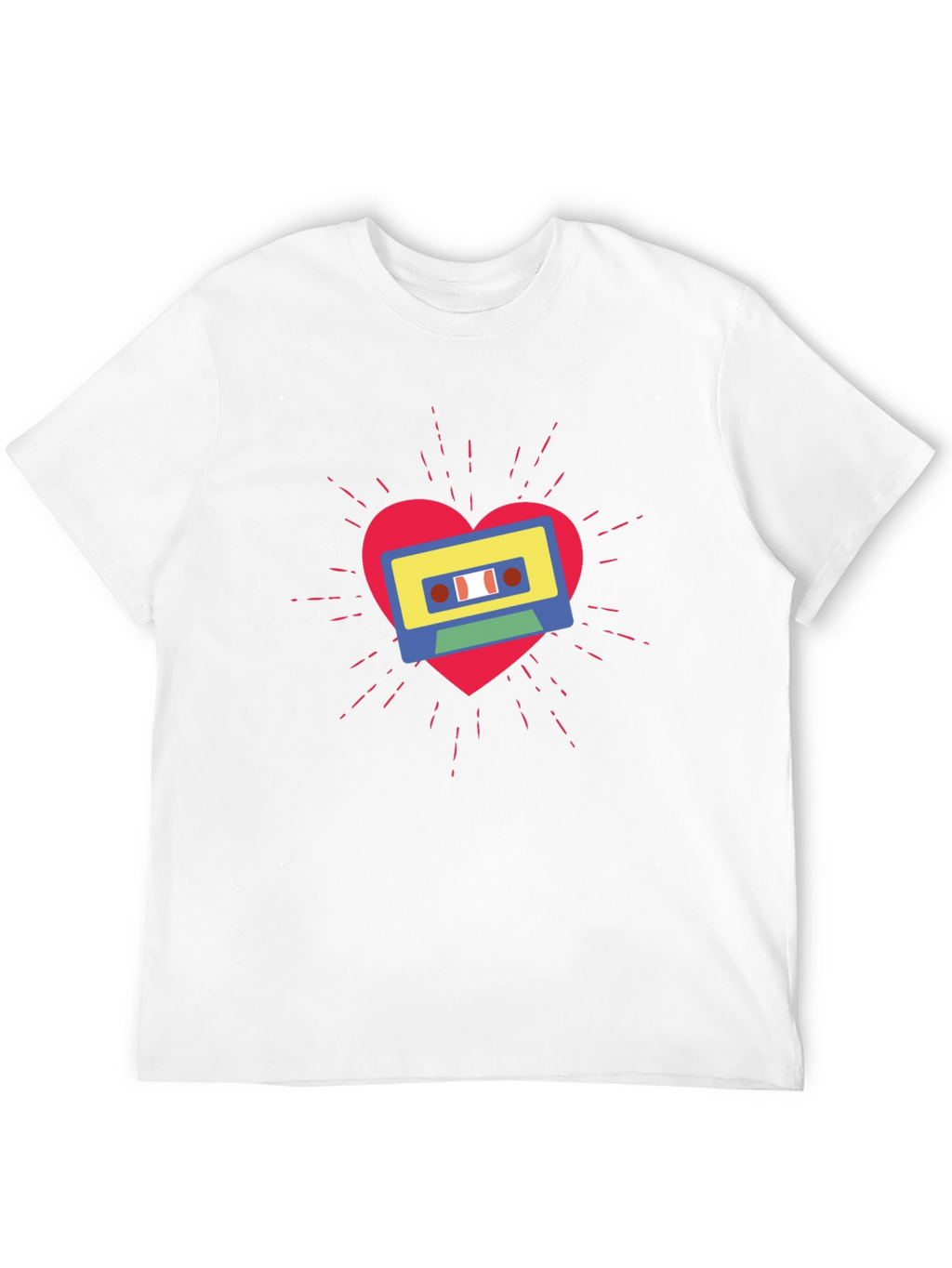 Retro Cassette Heartbeat T-Shirt