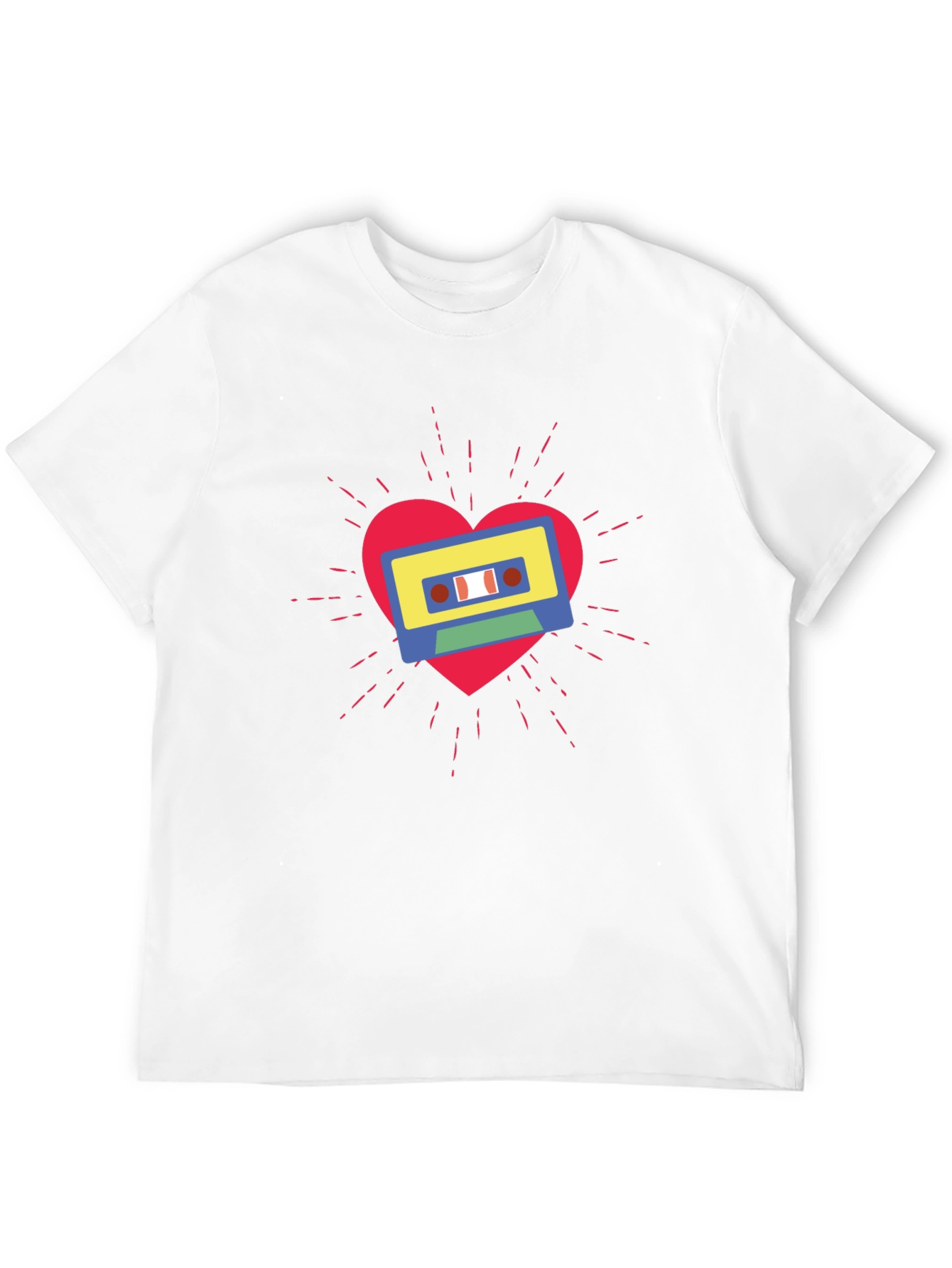 Retro Cassette Heartbeat T-Shirt
