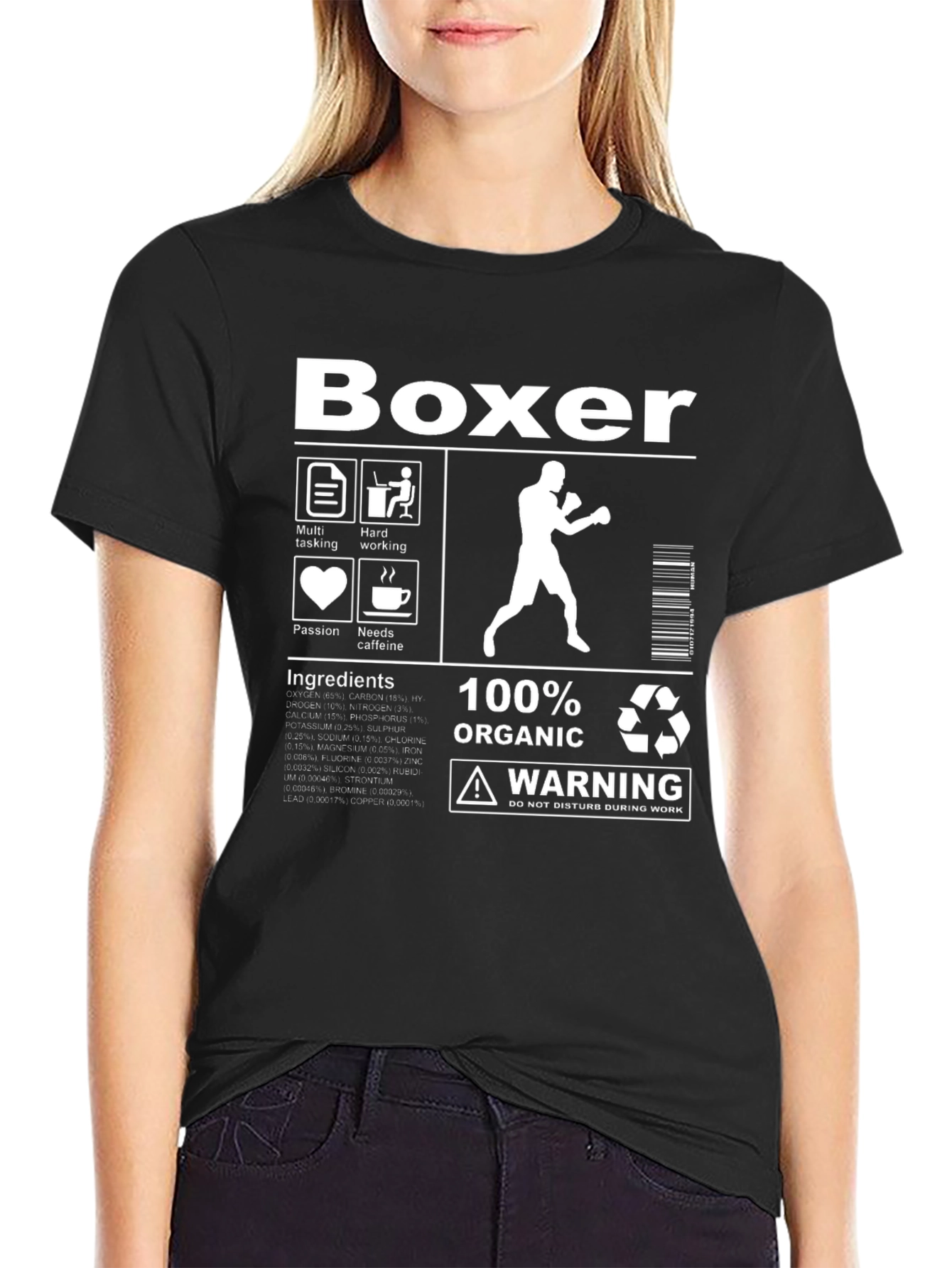Boxer Humor Graphic Tee - 100% Organic Funny T-Shirt