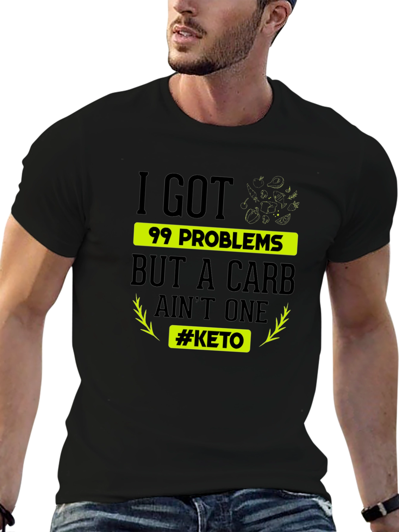 Keto Lifestyle T-Shirt - 99 Problems Carb Aint One