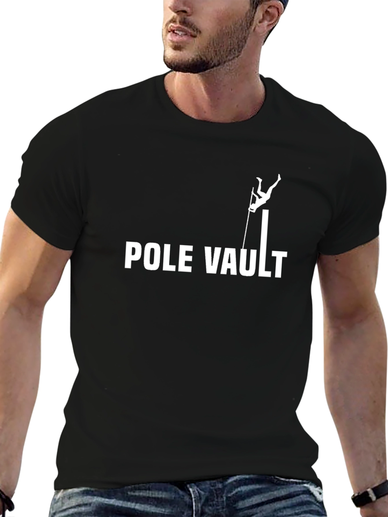 Pole Vault Graphic T-Shirt - Athletic Design