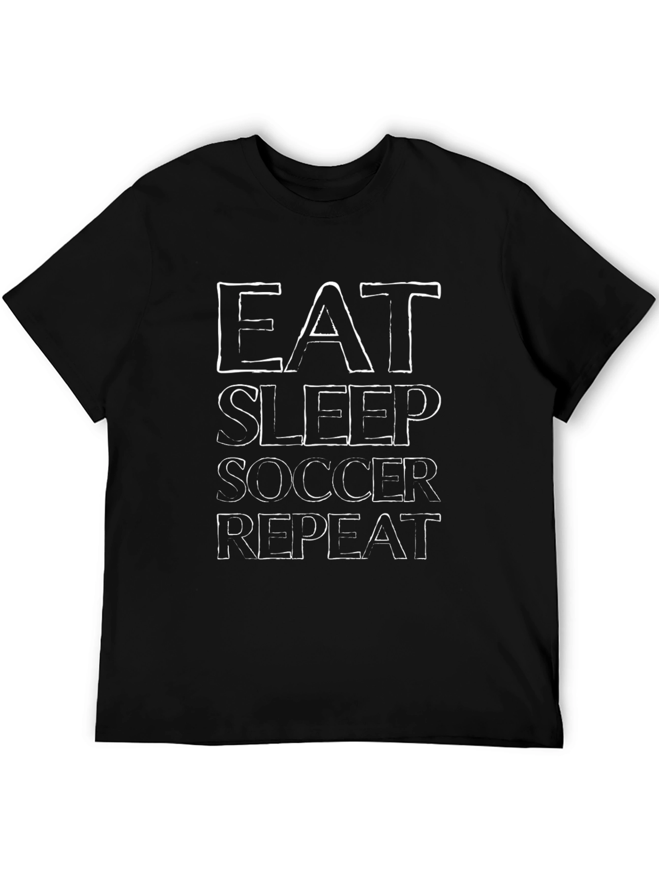 Eat Sleep Soccer Repeat Black T-Shirt