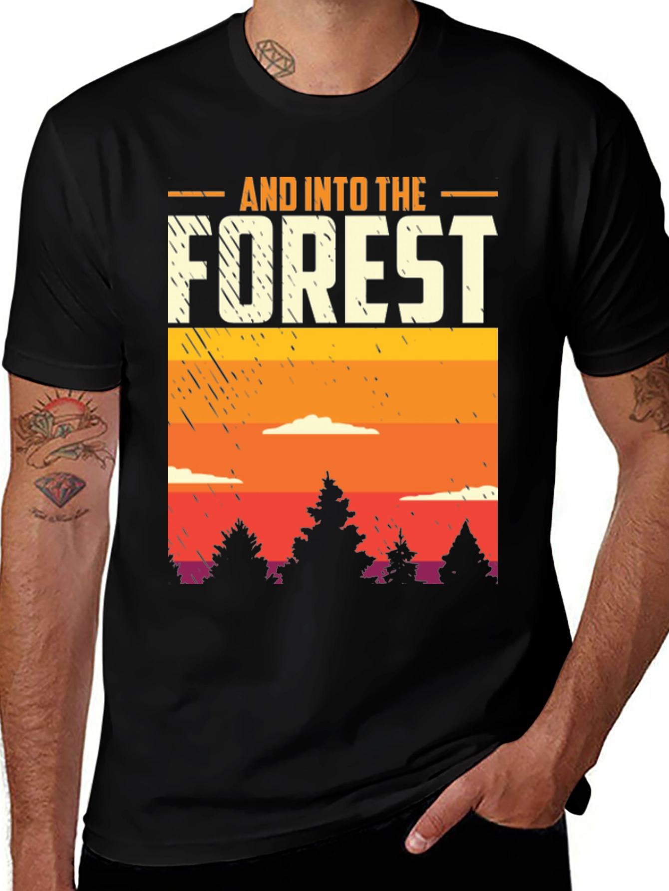 Into the Forest Graphic Tee - Nature Adventure Shirt