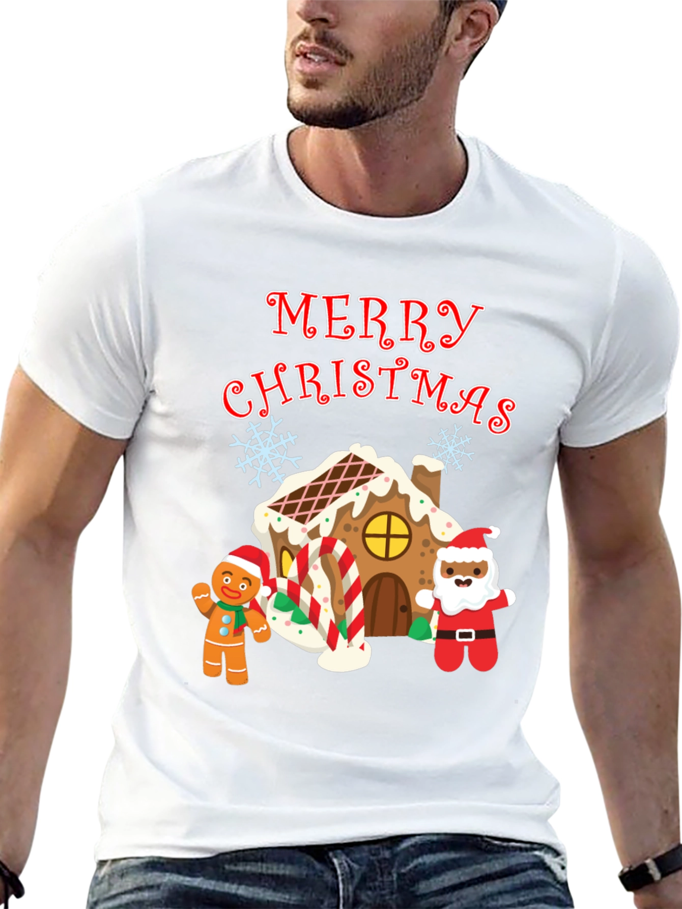 Festive Merry Christmas Graphic T-Shirt